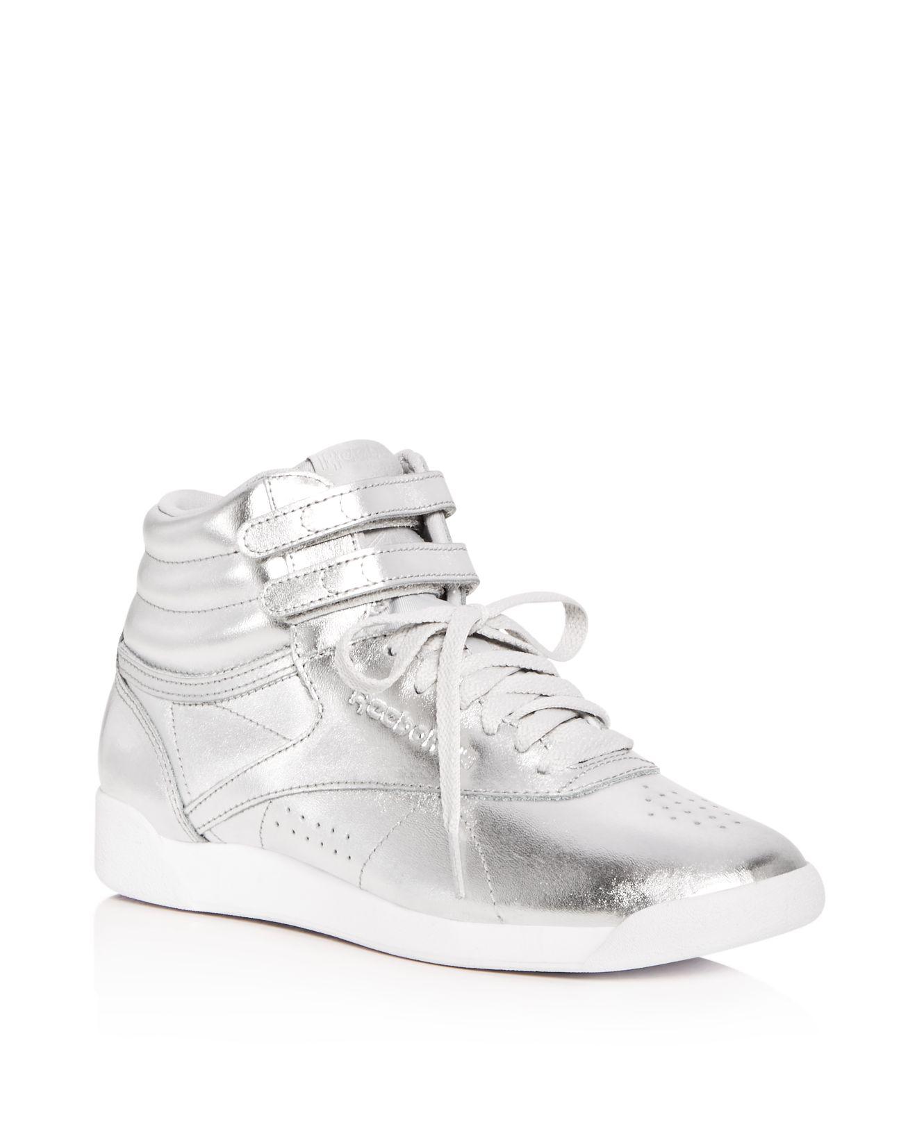 metallic high top reebok