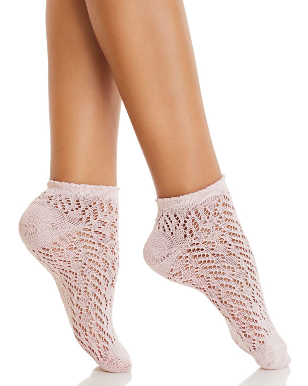 Hue Geo Net Ankle Socks in Pink Lyst