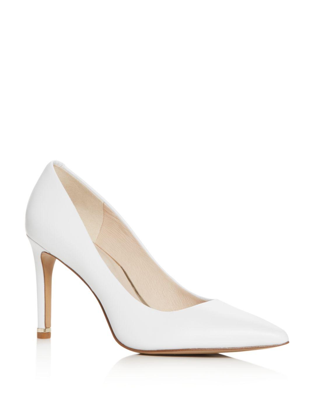 Kenneth Cole Women's Riley Pointed-toe Pumps in White - Lyst