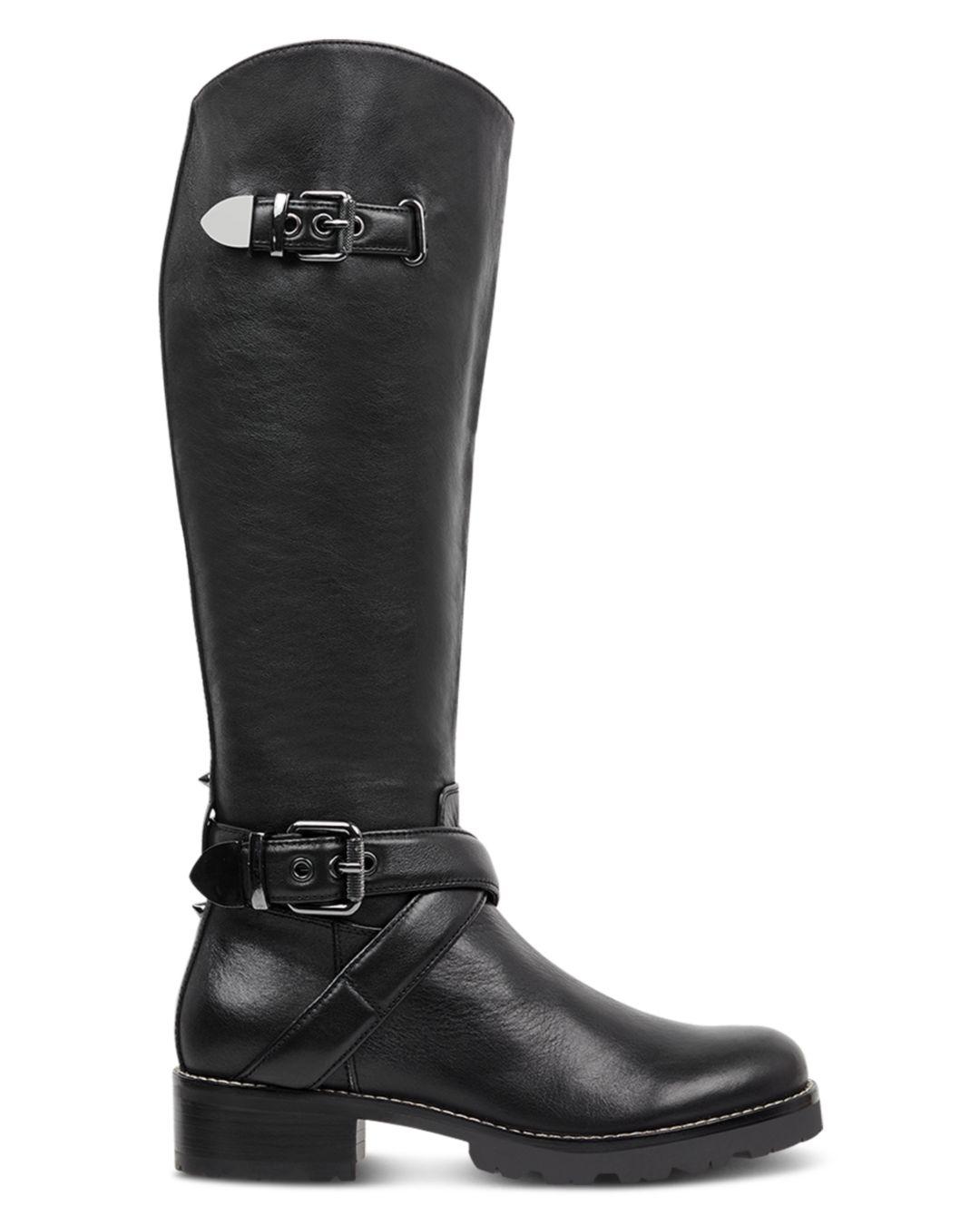 Marc Fisher Marc Fisher Women's Round Toe Tall Motorcycle Boots in ...