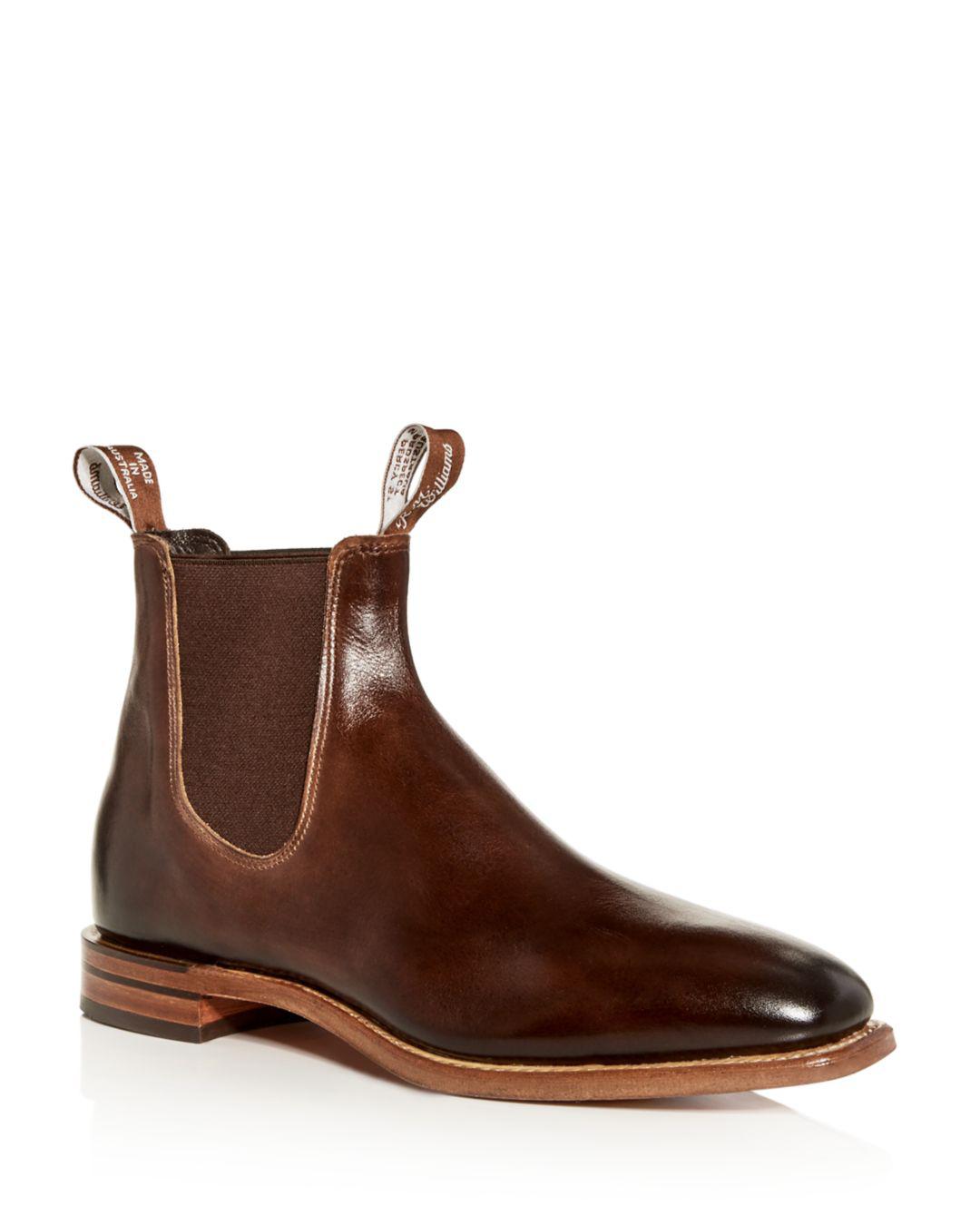 Lyst - R.M. Williams Men's Chinchilla Leather Chelsea Boots in Brown ...