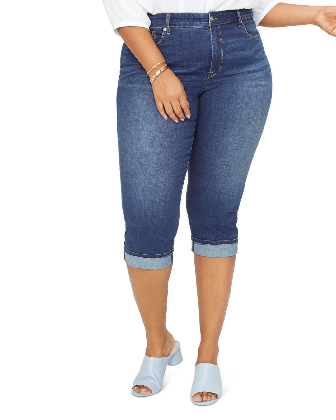 NYDJ Marilyn Cropped Cuffed Jeans In Junipero in Blue - Lyst
