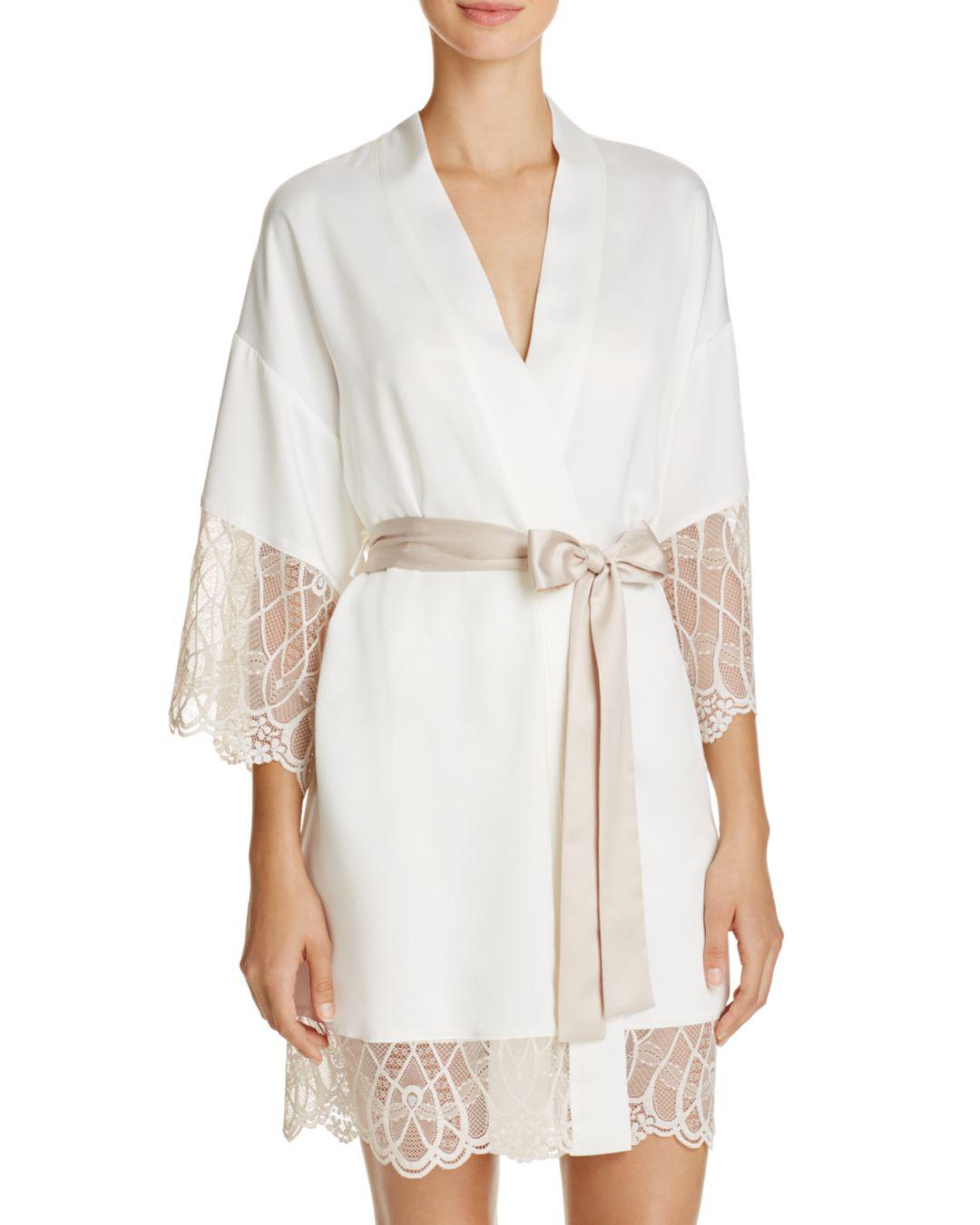 Flora Nikrooz Synthetic Gabby Kimono Robe in Ivory (White) - Lyst