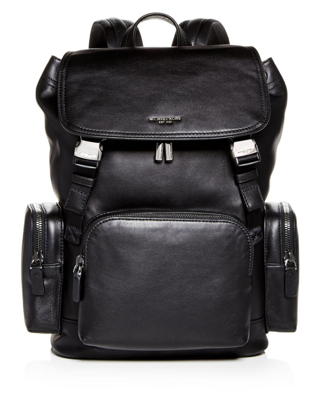 Michael Kors Henry Leather Backpack in Black for Men - Save 60% - Lyst