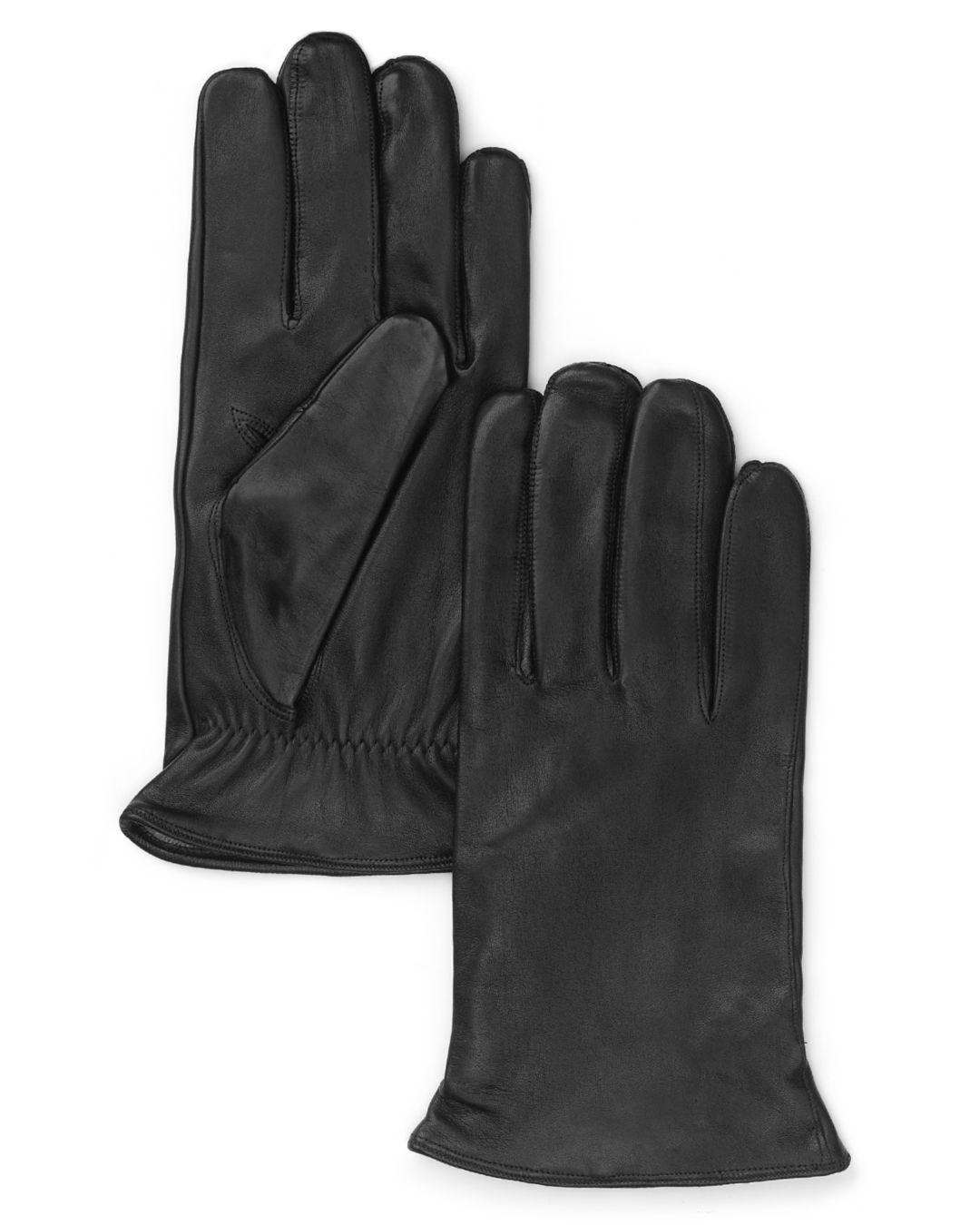 Lyst - Bloomingdale'S Cashmere Lined Leather Gloves in Black for Men