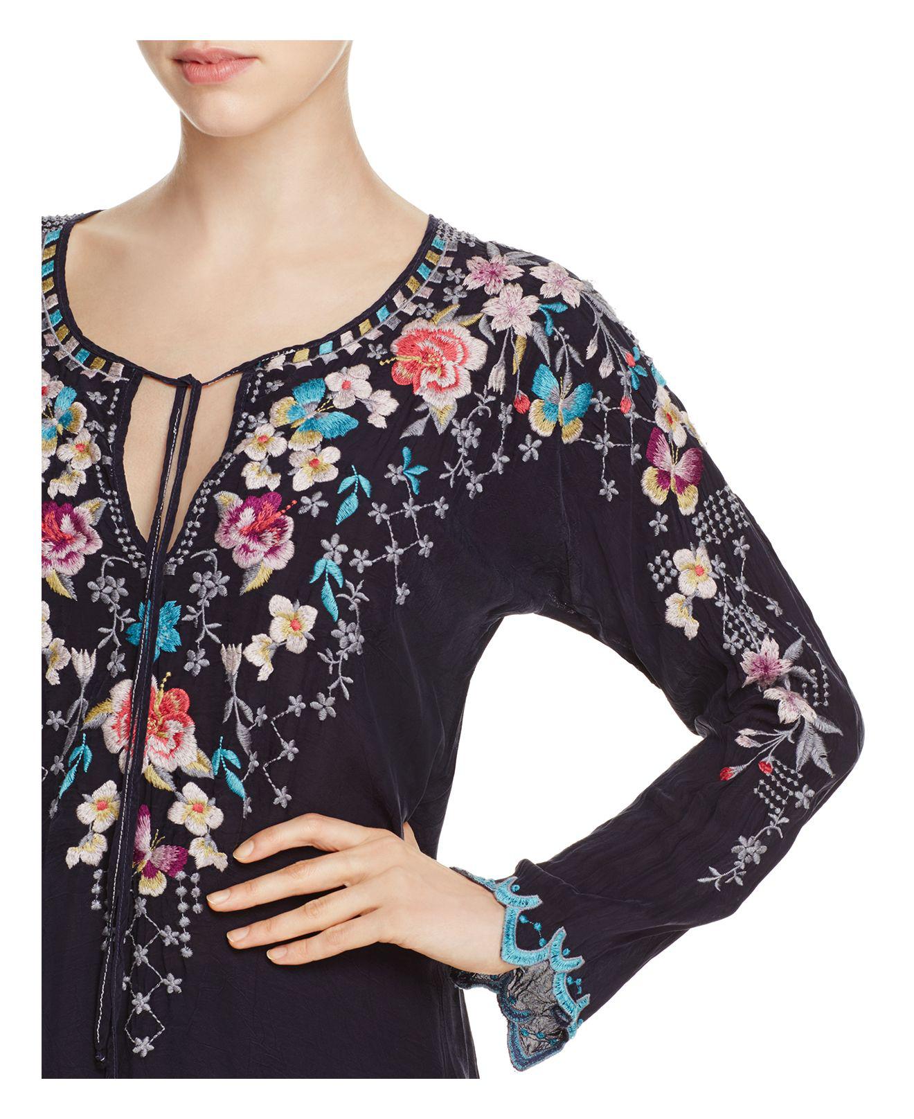 johnny was peacock sable blouse