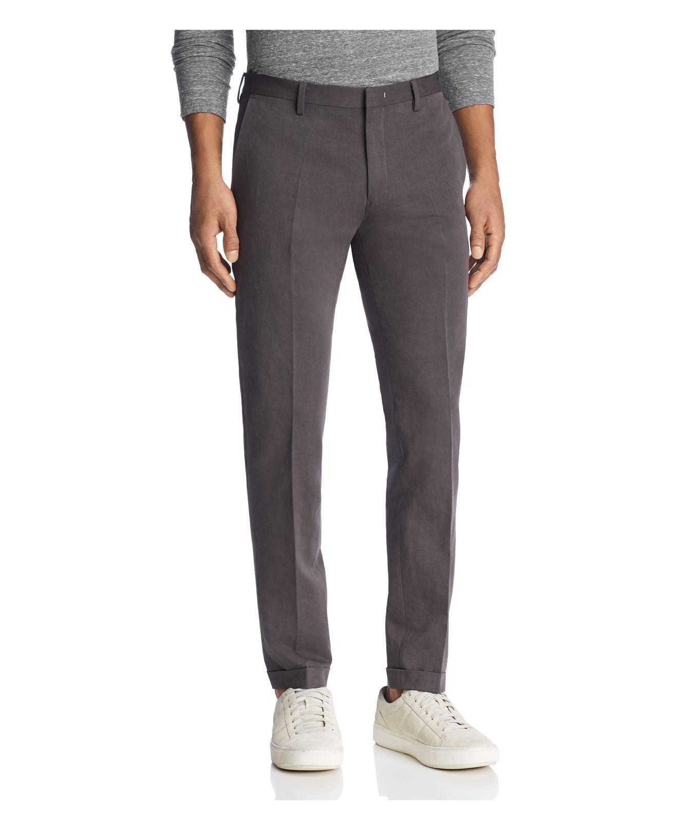 Lyst - Paul smith Italian Cuffed Slim Fit Chinos in Gray for Men