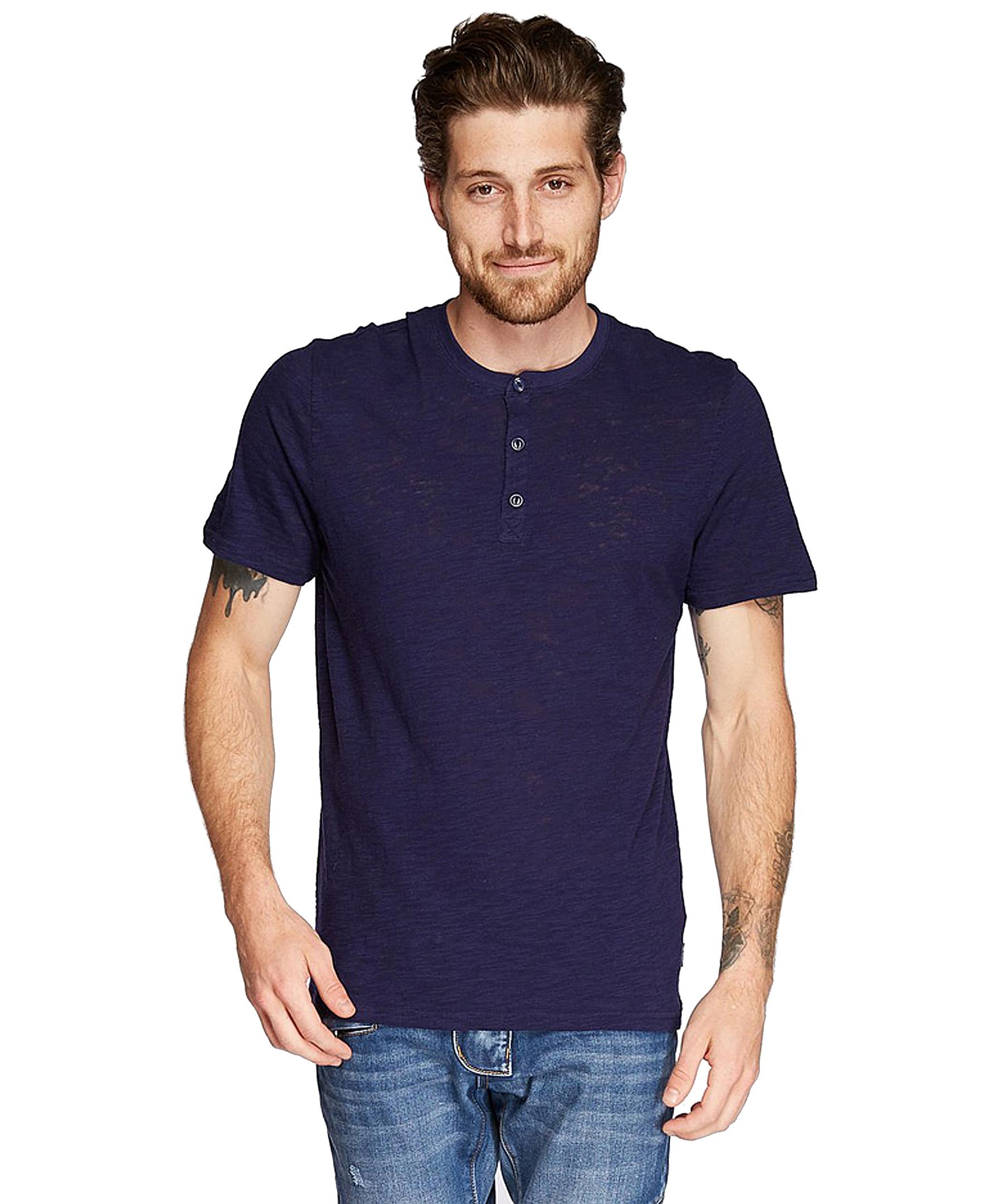 Lyst - Threads For Thought Short Sleeve Henley in Blue for Men