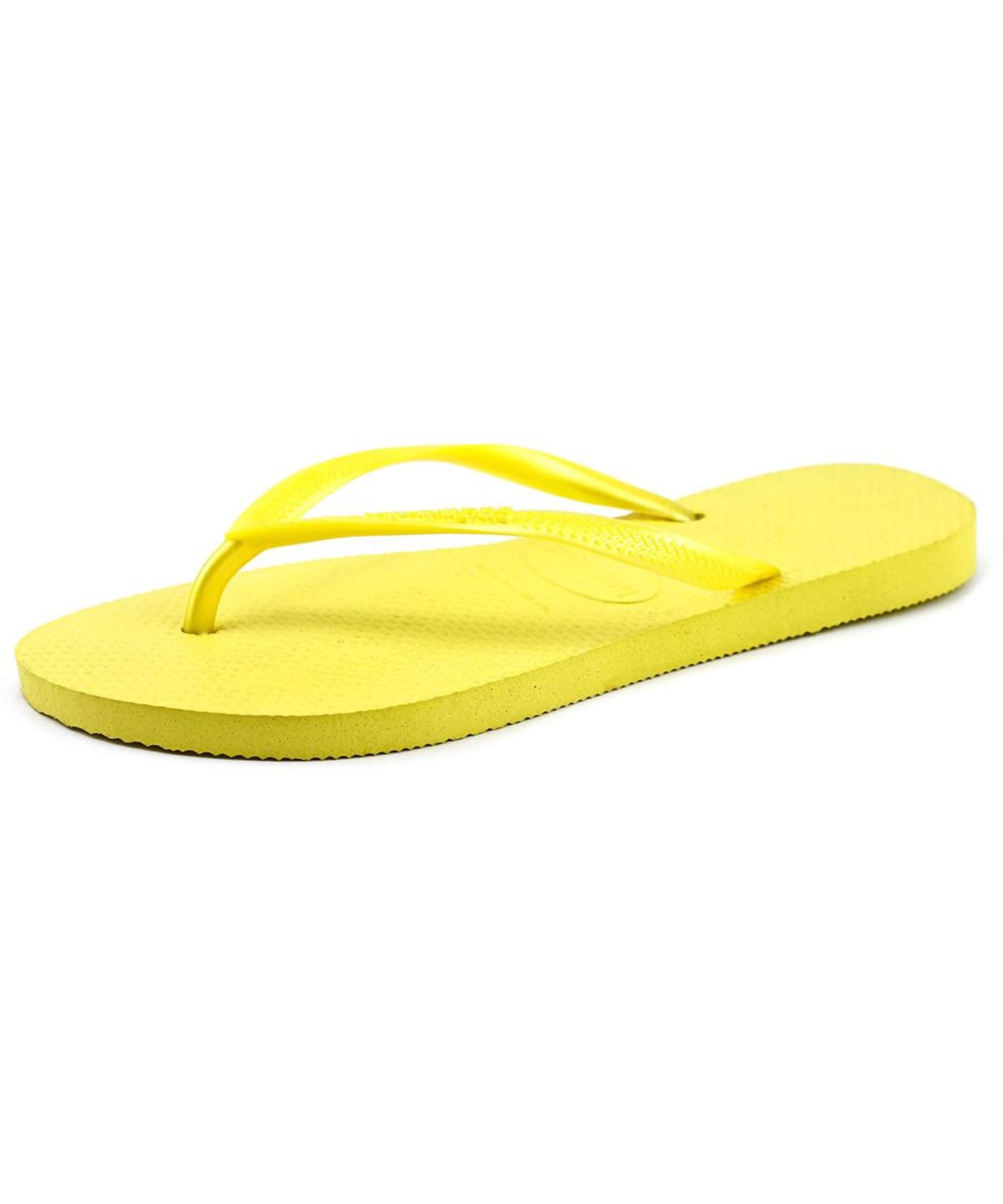 Havaianas Slim Women Open Toe Synthetic Yellow Flip Flop Sandal in ...