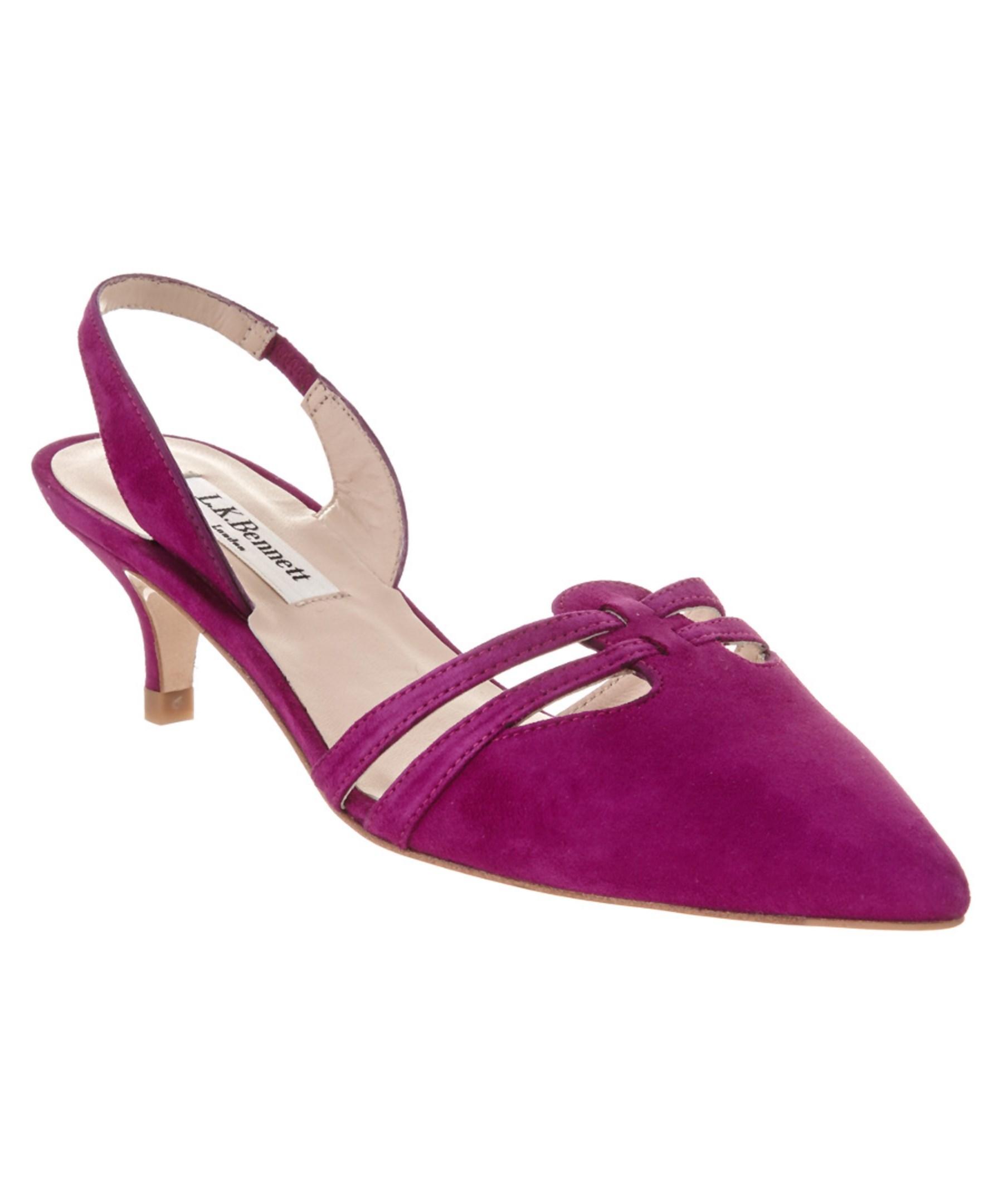 lk bennett pink suede shoes