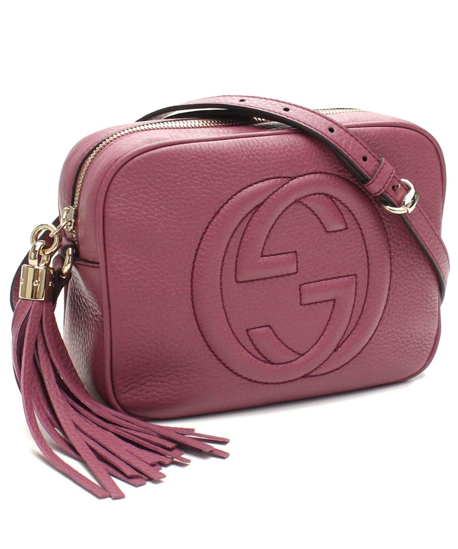 Gucci Soho Leather Disco Shoulder Bag in Pink - Lyst