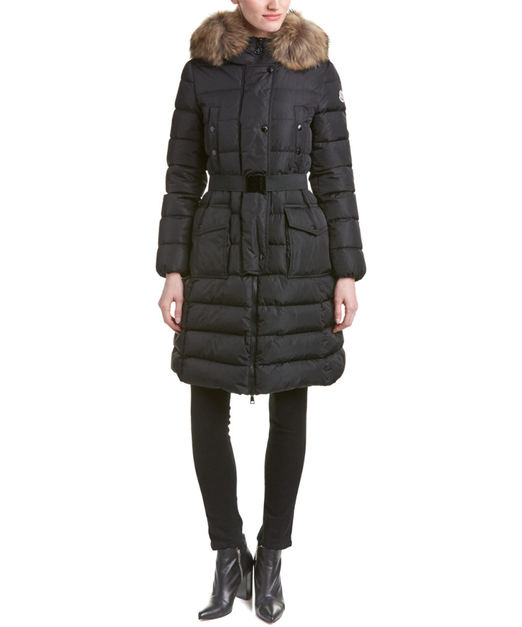 lyst moncler khloe down coat in black via spiga size chart