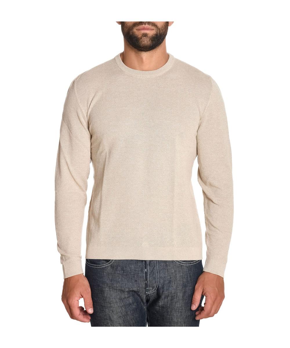 Eleventy Men's Beige Cotton Sweater in Brown for Men | Lyst