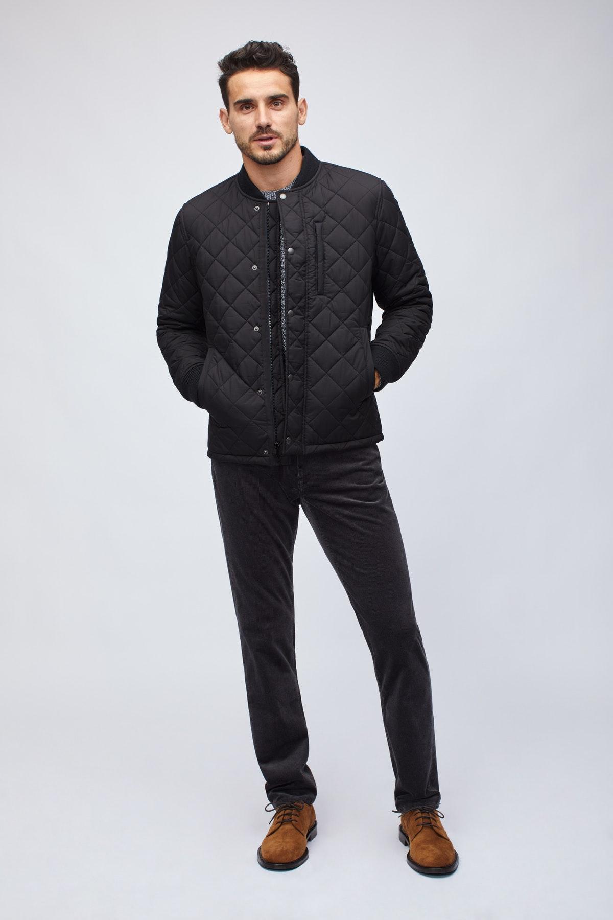 Bonobos Synthetic The Quilted Bomber in Black for Men - Lyst