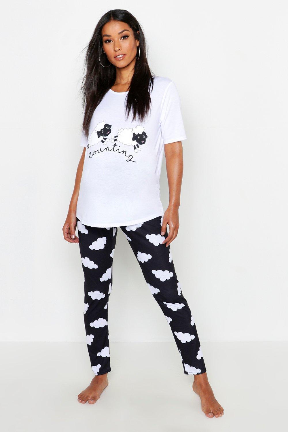 Boohoo Maternity Counting Sheep Pj Set - Lyst