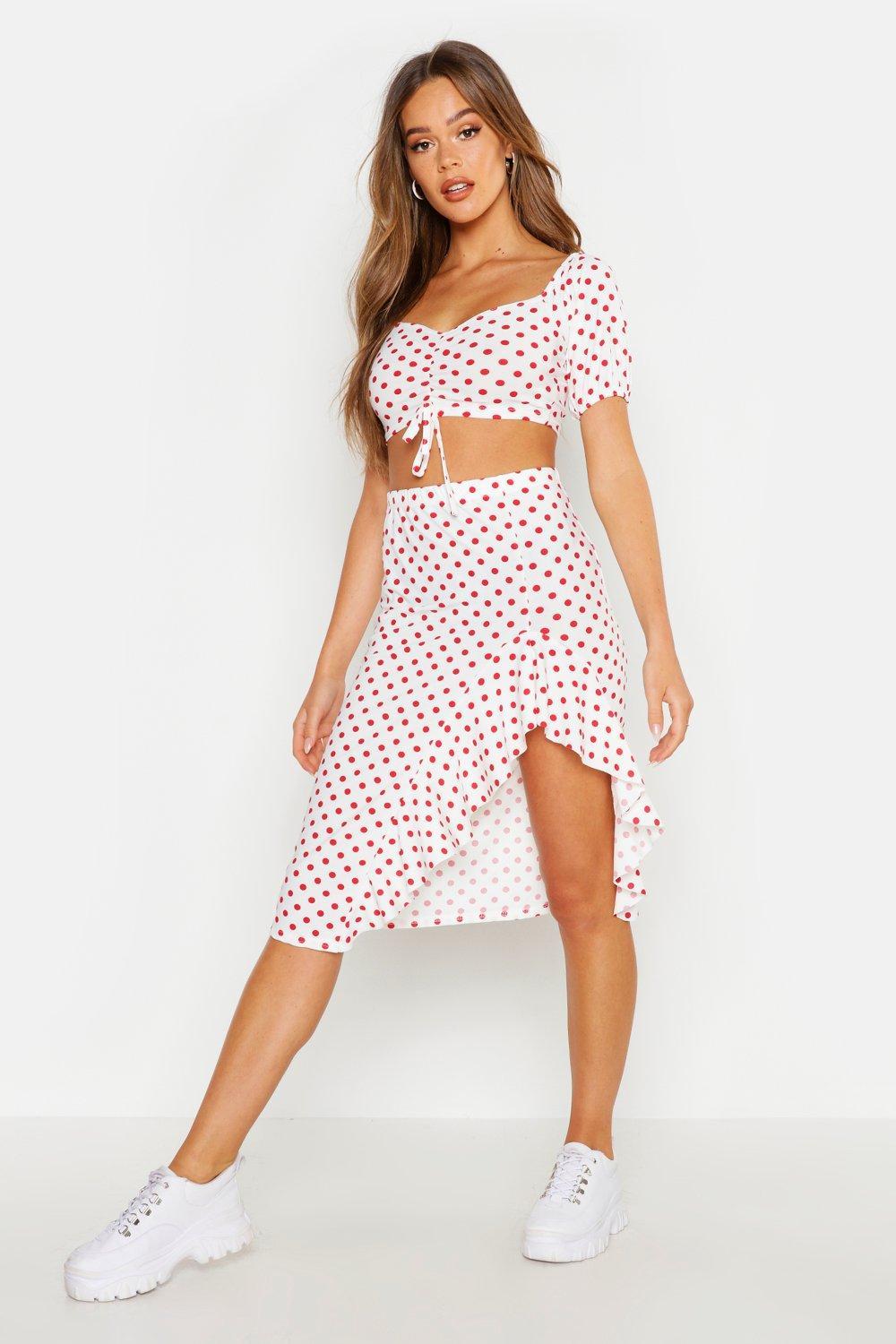 polka dot skirt co ord