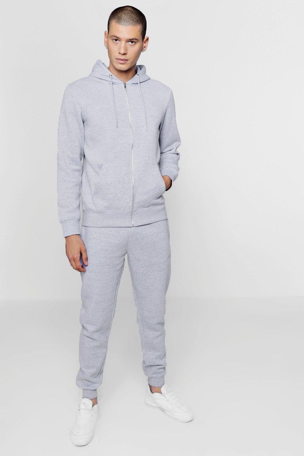 grey boohoo tracksuit