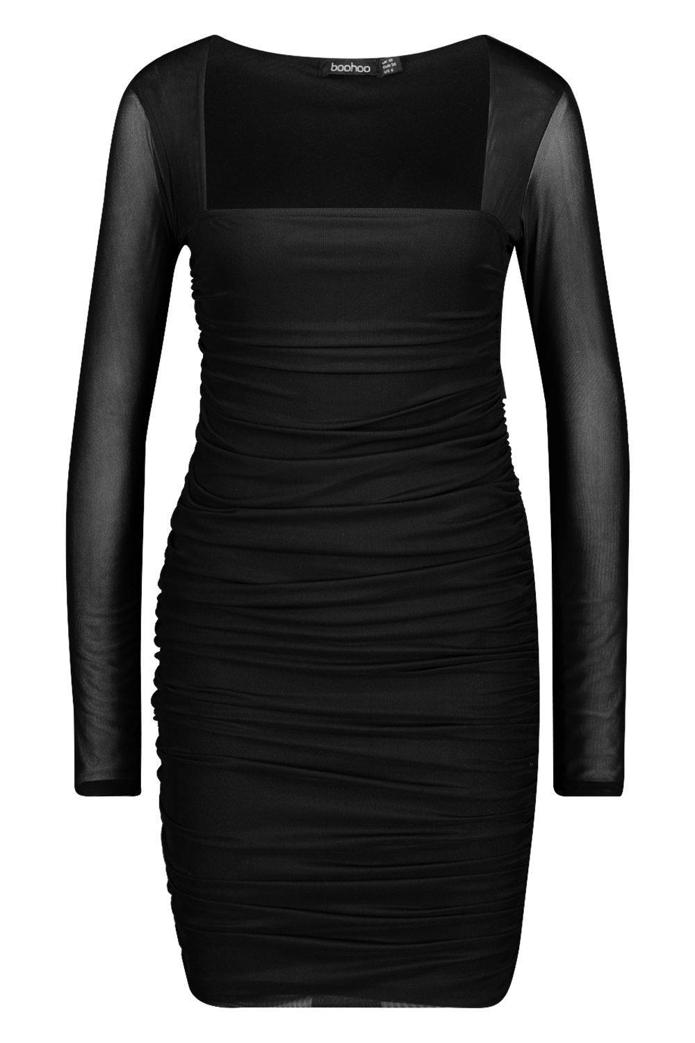 boohoo black evening dress