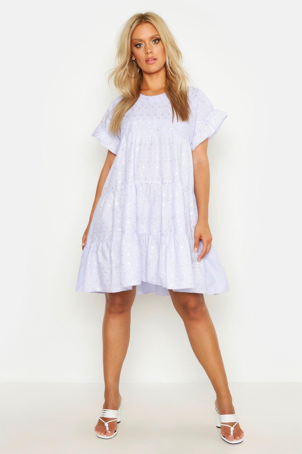 plus size broderie dress
