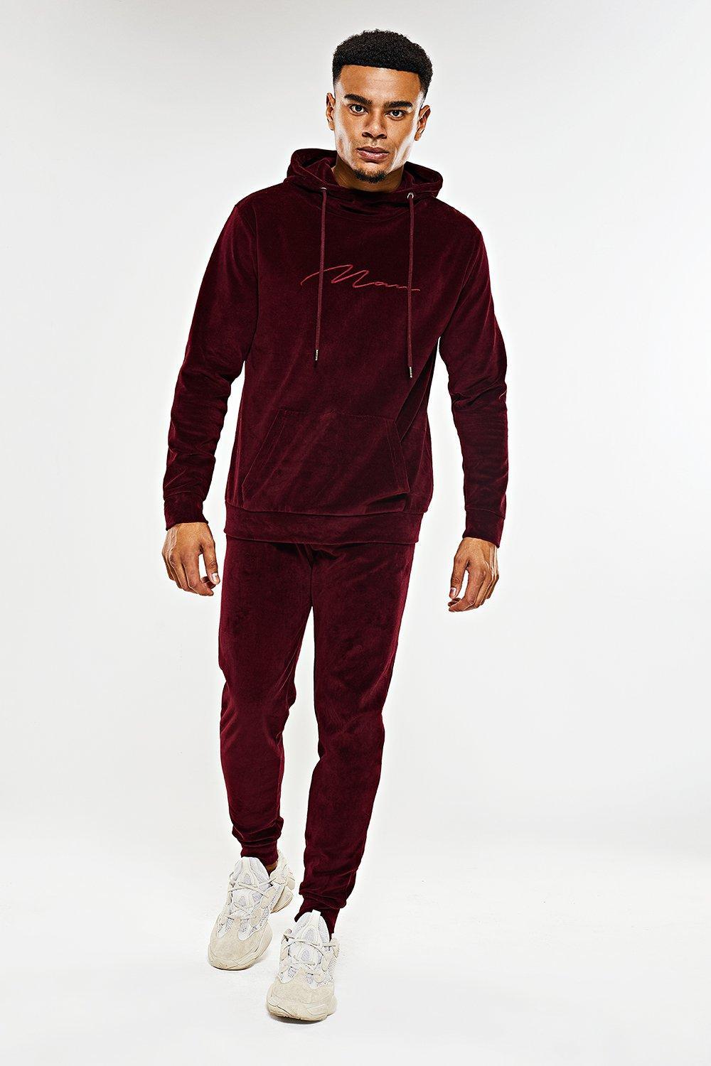 velour hooded tracksuit