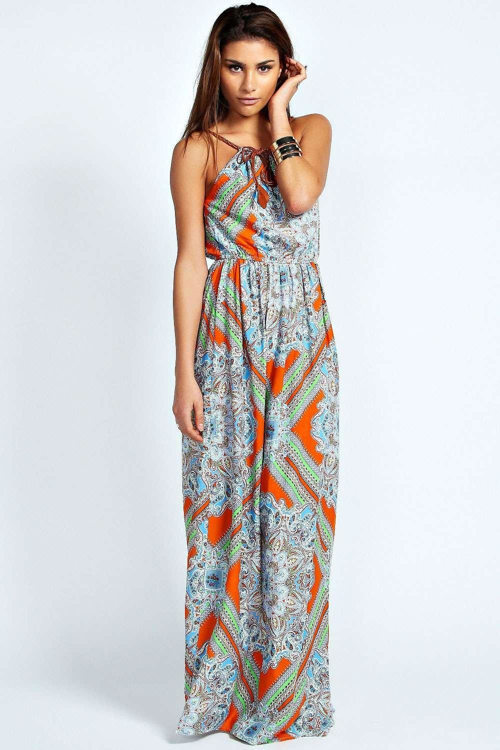 Boohoo Lina Plait Detail Paisley Print Maxi Dress - Save 30% | Lyst