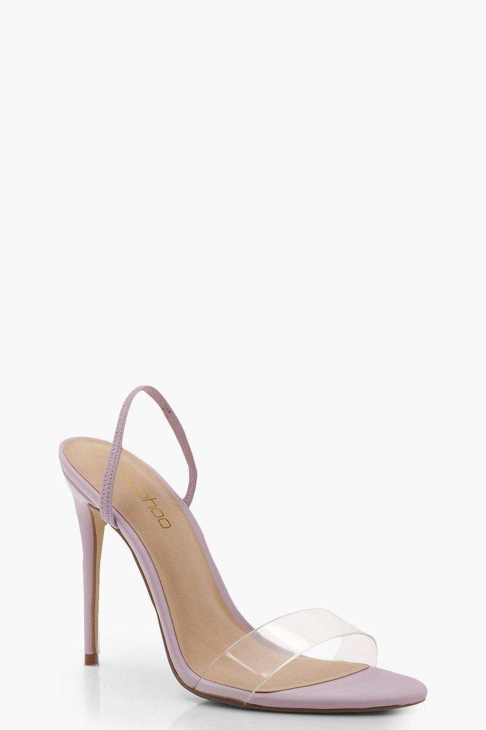 clear sling back heel