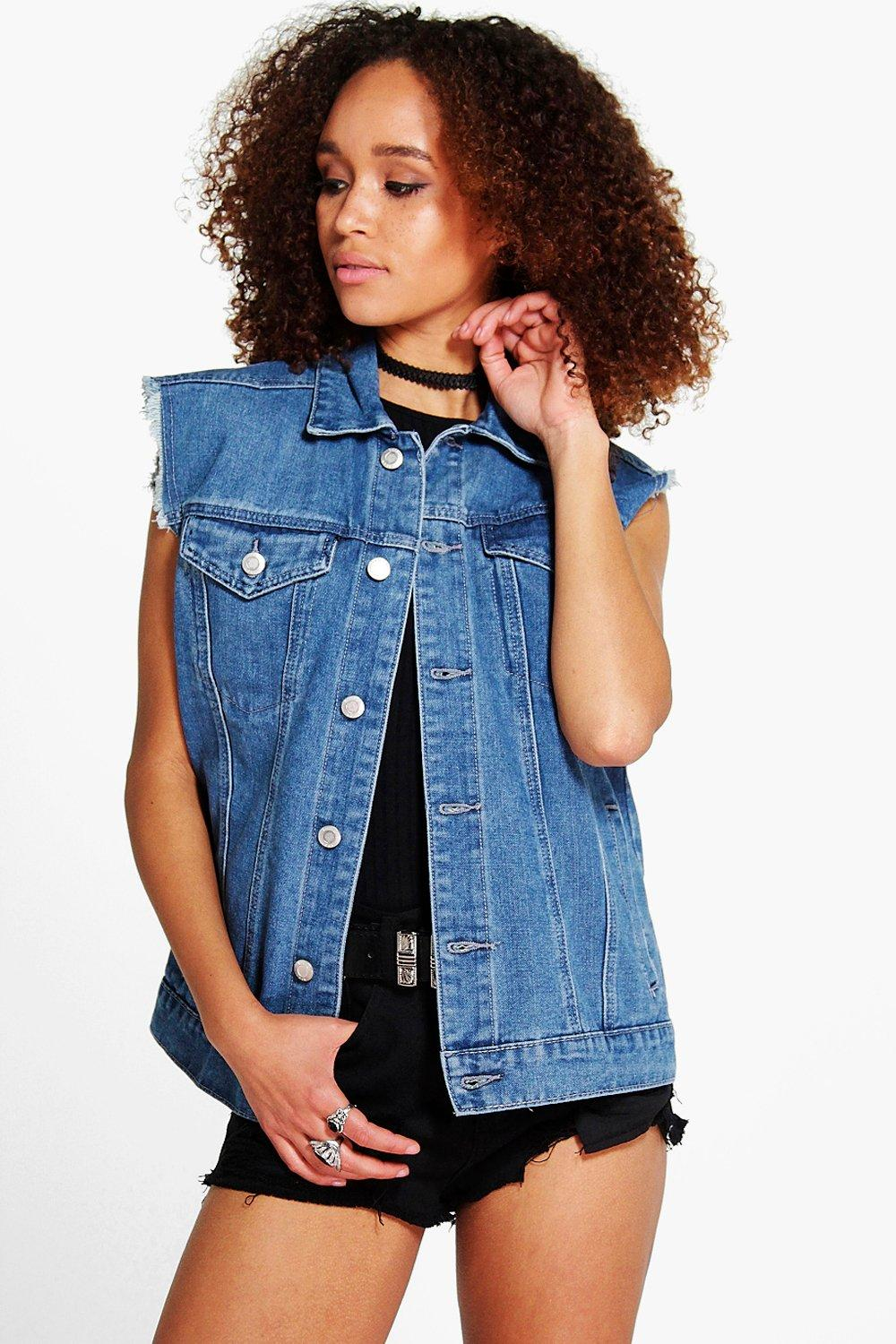 denim gilet