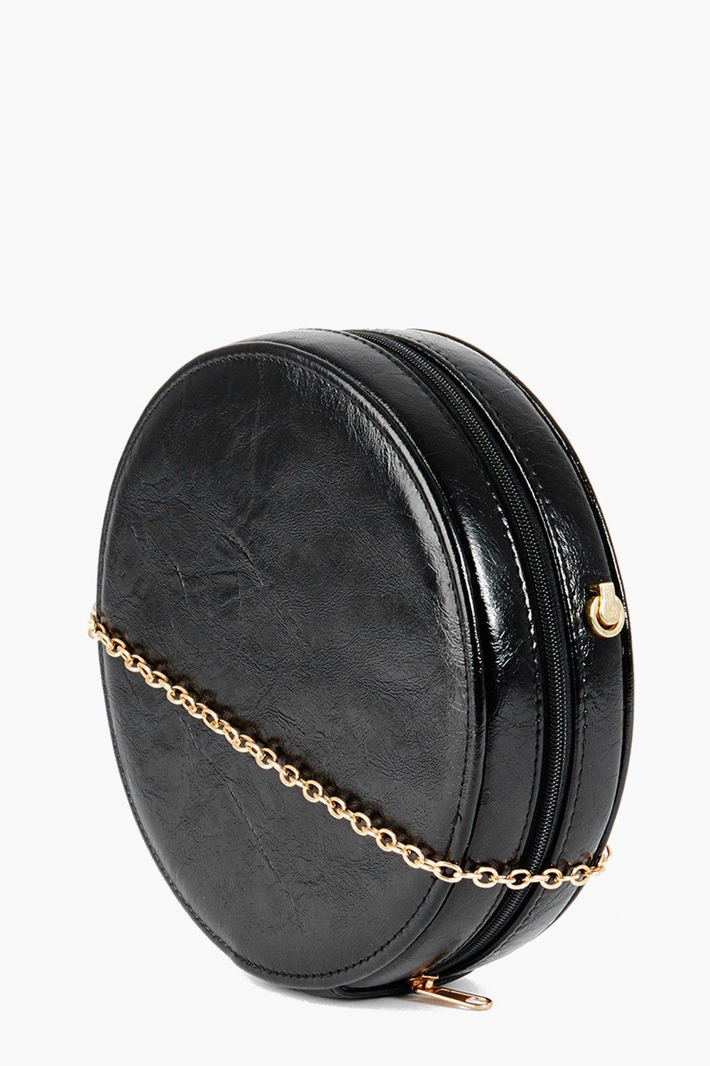 Boohoo Willow Round Box Clutch Bag in Black - Lyst