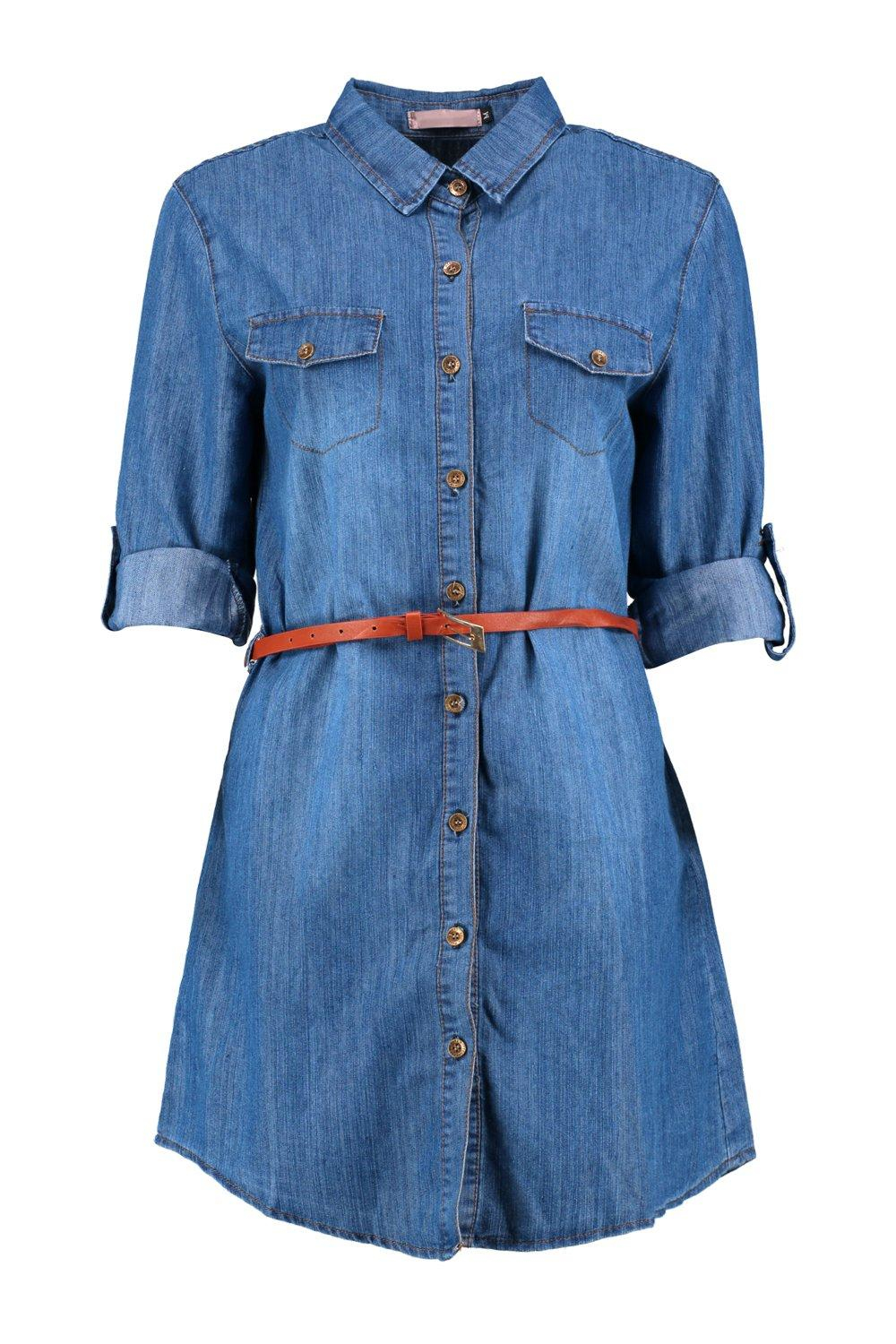 blue denim dress shirt