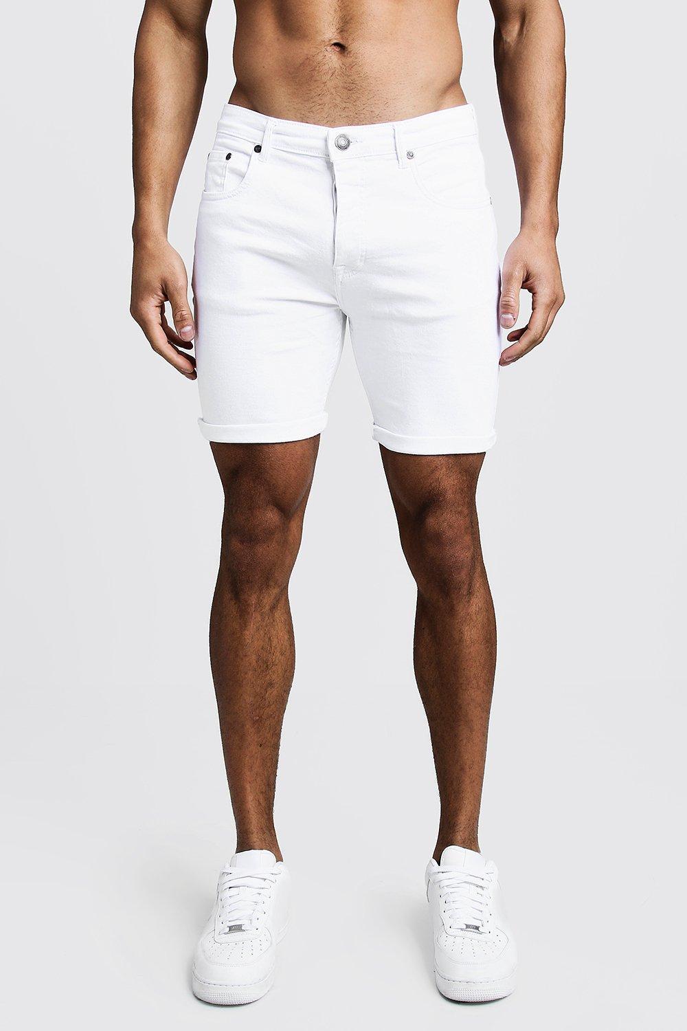 BoohooMAN 2 Pack Denim Shorts In Skinny Fit in White for Men - Lyst
