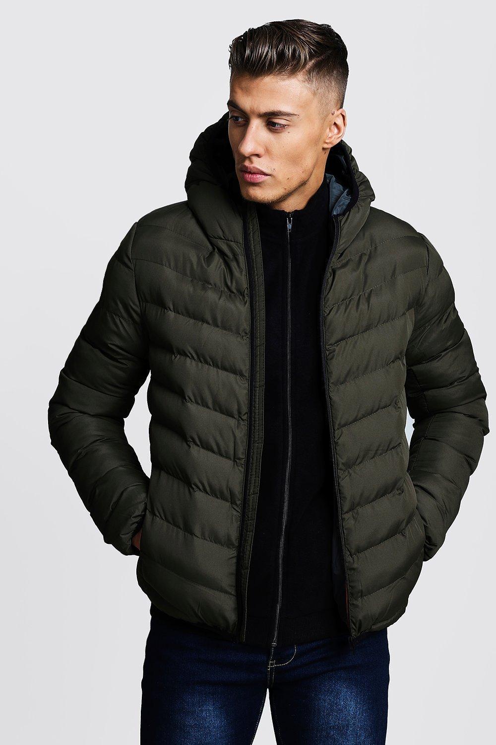 black mens hooded jacket