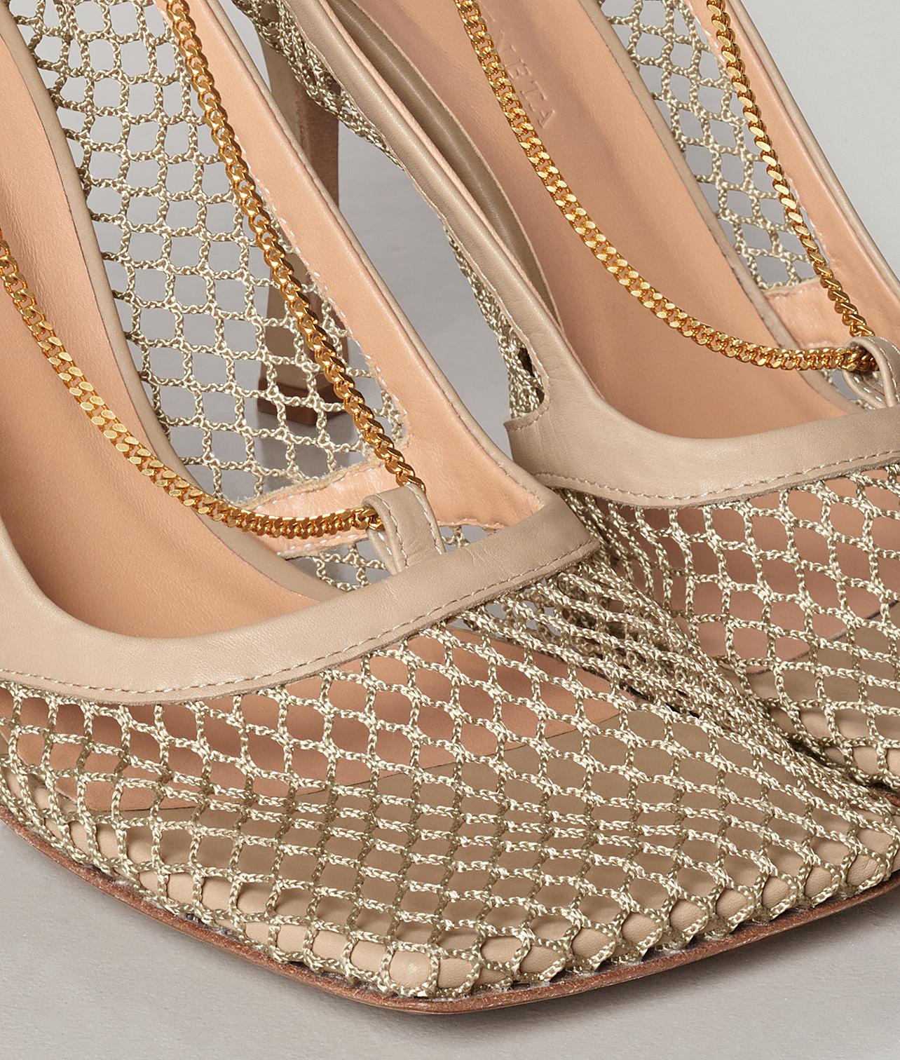 mesh bottega heels