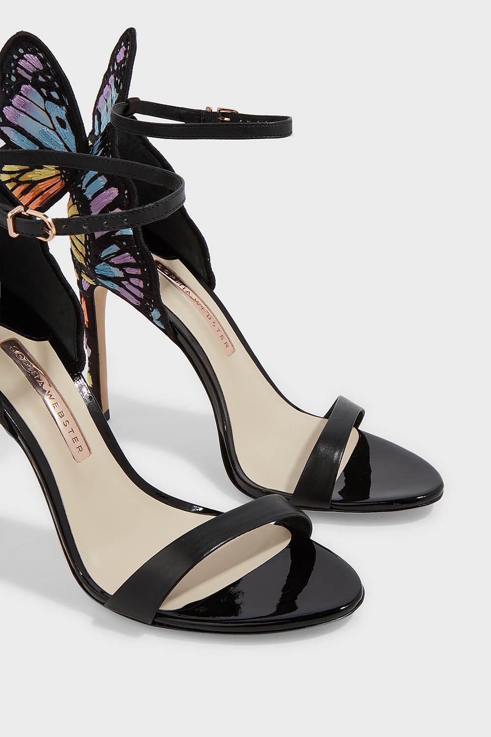 Sophia Webster Chiara Butterflytrim Sandals in Black Lyst Sophia Webster Chiara Butterflytrim Sandals in Black Lyst