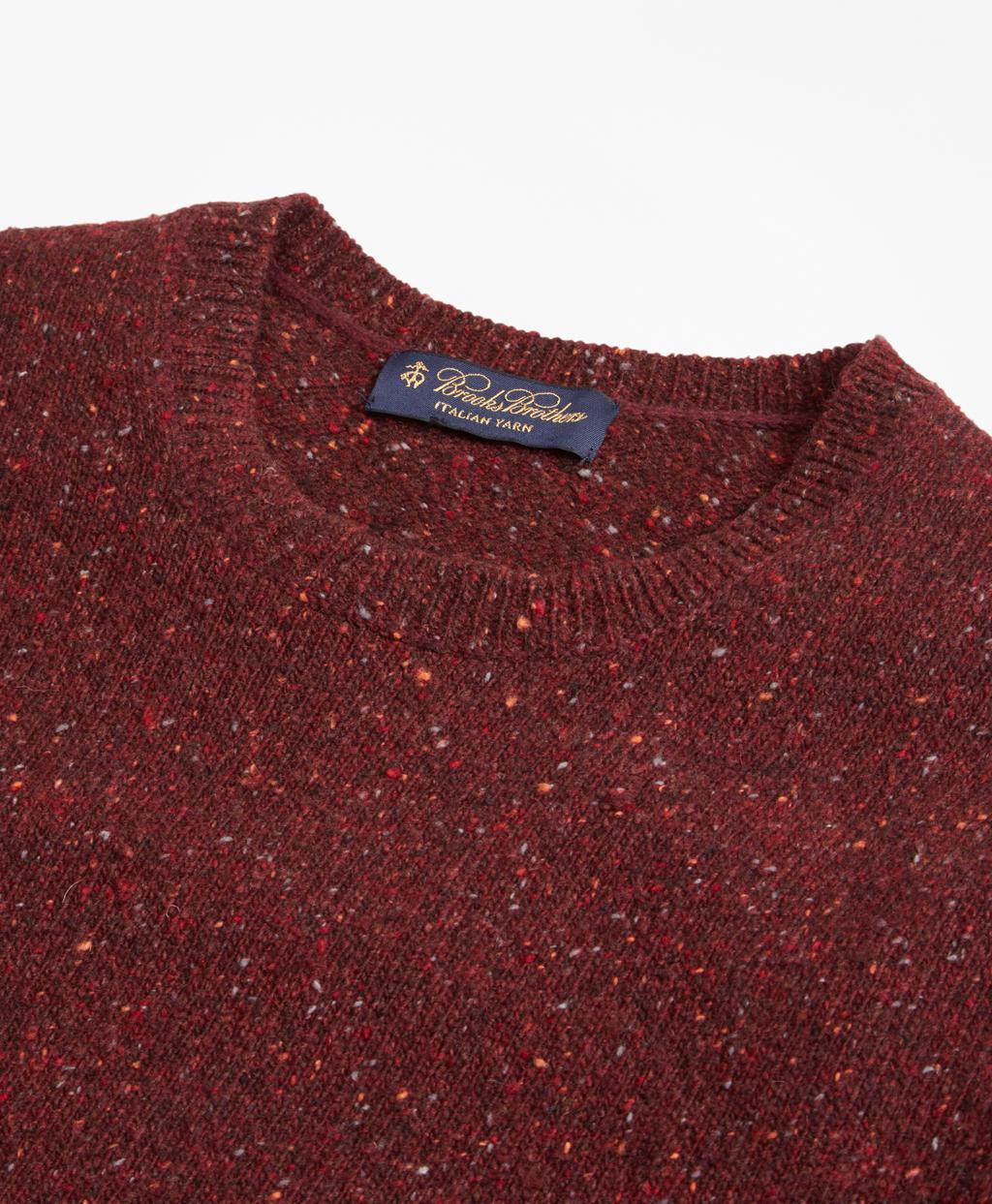 Lyst Brooks Brothers Donegal Crewneck Sweater in Red for Men