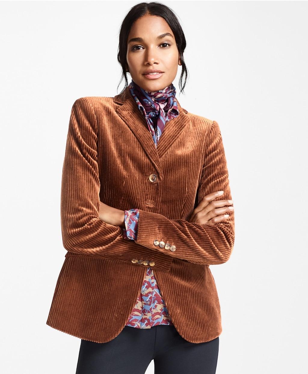 Brooks Brothers Petite Cotton Corduroy Jacket in Cognac (Brown) - Lyst