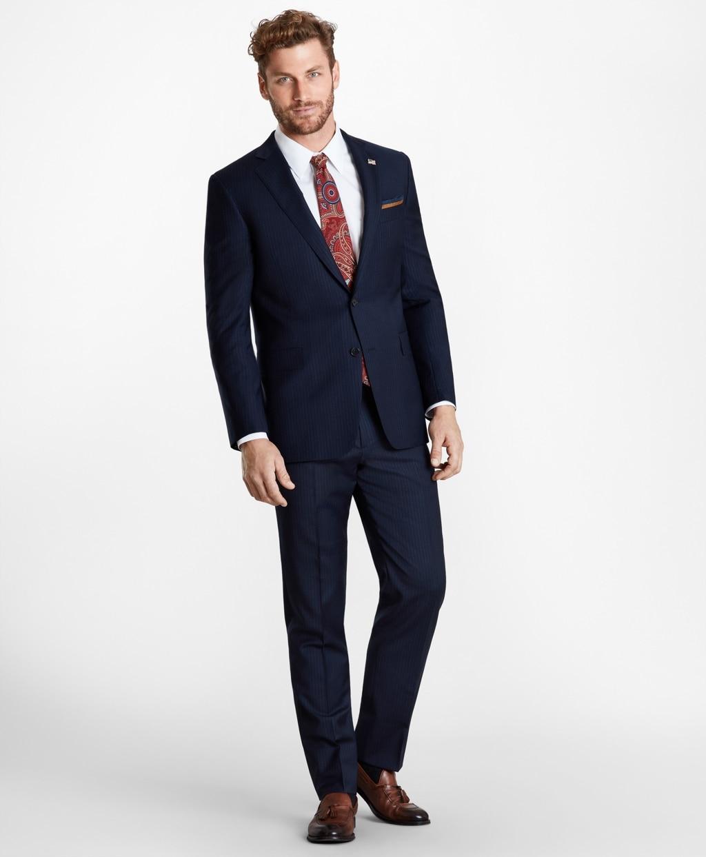 Brooks Brothers Regent Fit Pinstripe 1818 Suit In Blue For Men Lyst