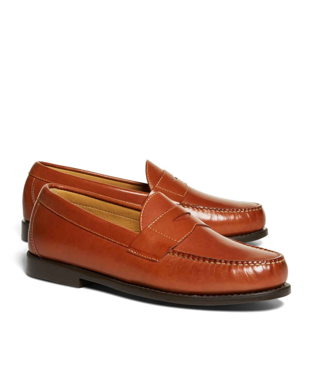Brooks brothers Classic Penny Loafers in Brown for Men | Lyst