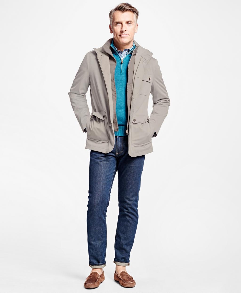 Brooks Brothers Brooksstorm® Hybrid Jacket in Natural for Men - Lyst