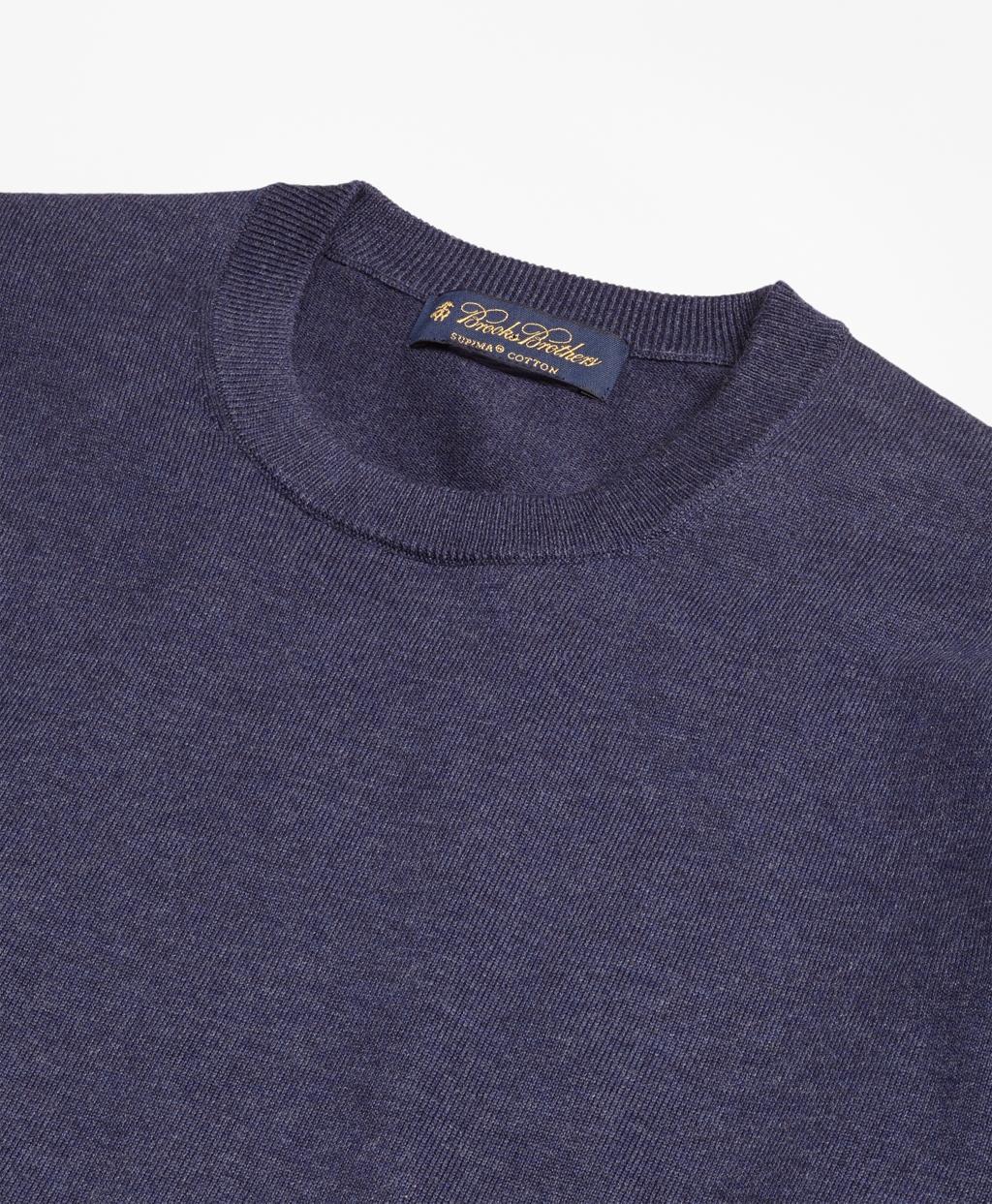 Lyst - Brooks Brothers Supima® Cotton Crewneck Sweater in Blue for Men