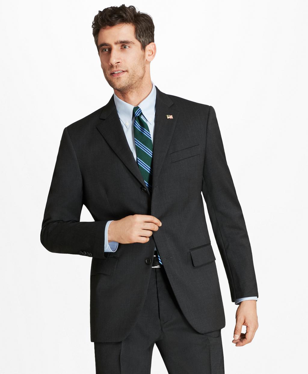 Brooks Brothers Madison Fit Three Button 1818 Suit In Gray For Men Lyst 