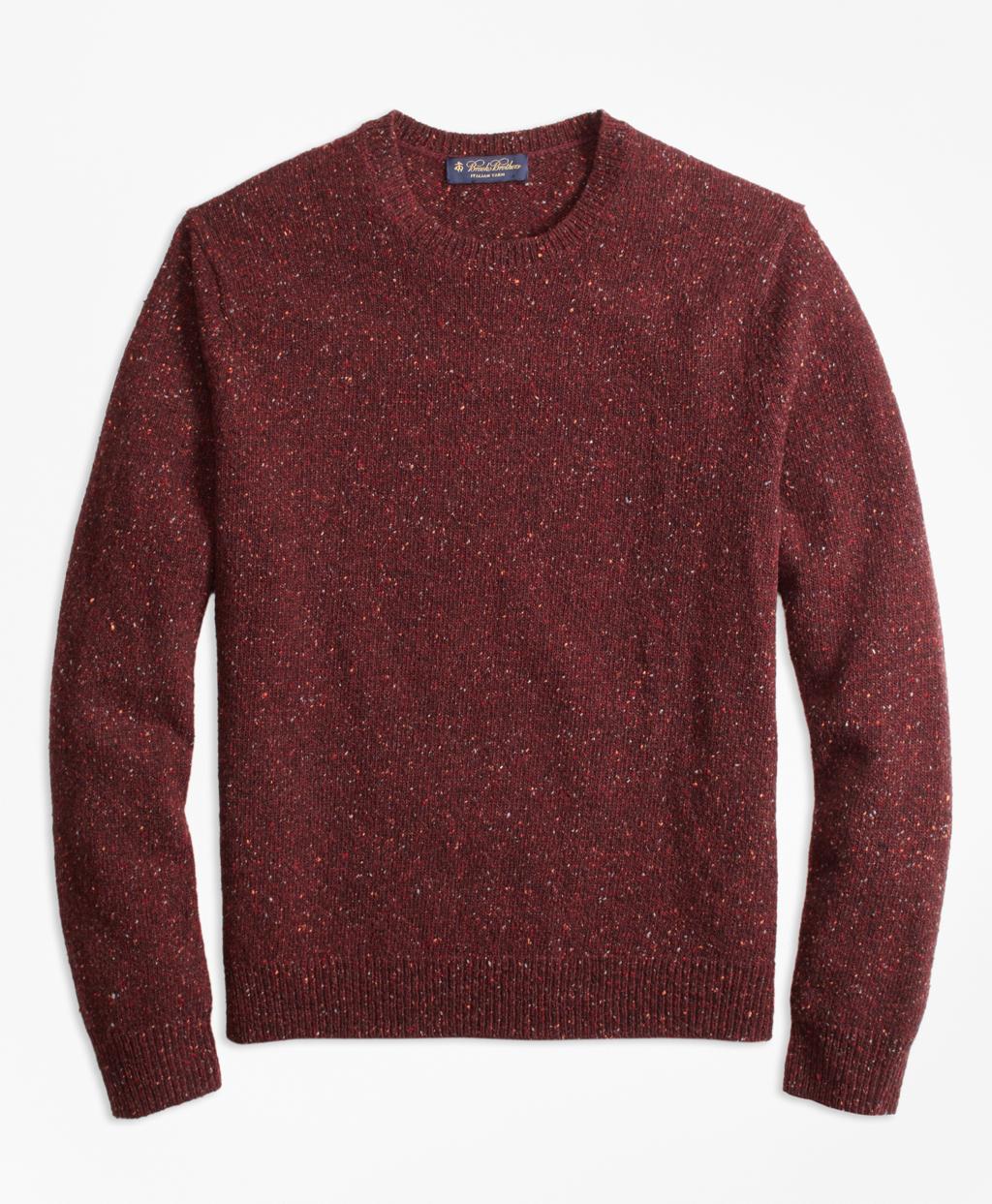 Lyst - Brooks Brothers Donegal Crewneck Sweater in Red for Men