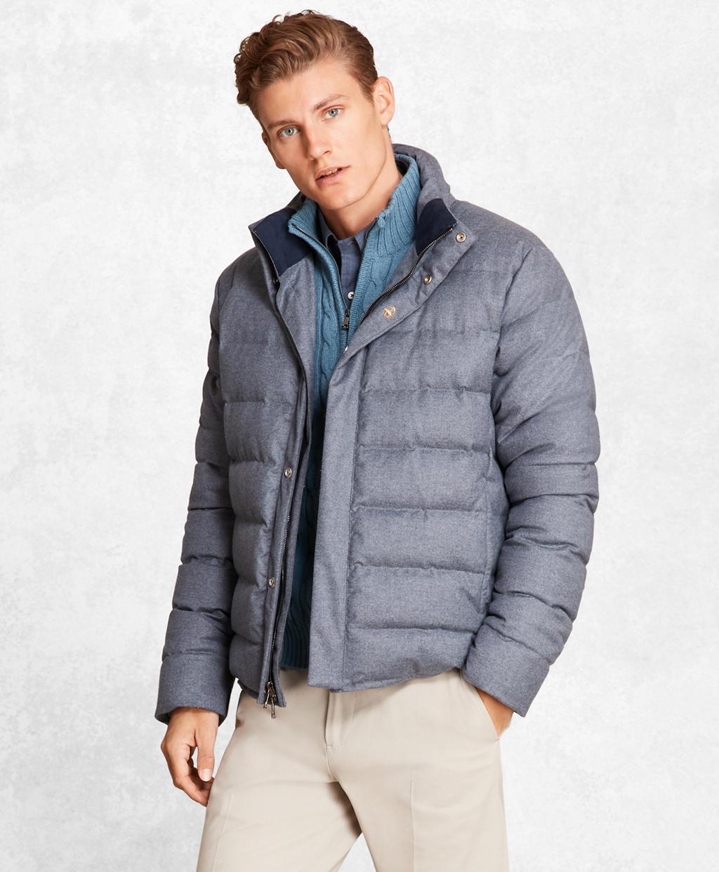 Brooks Brothers Wool Golden Fleece Brookstechtm Puffer Jacket in Light ...