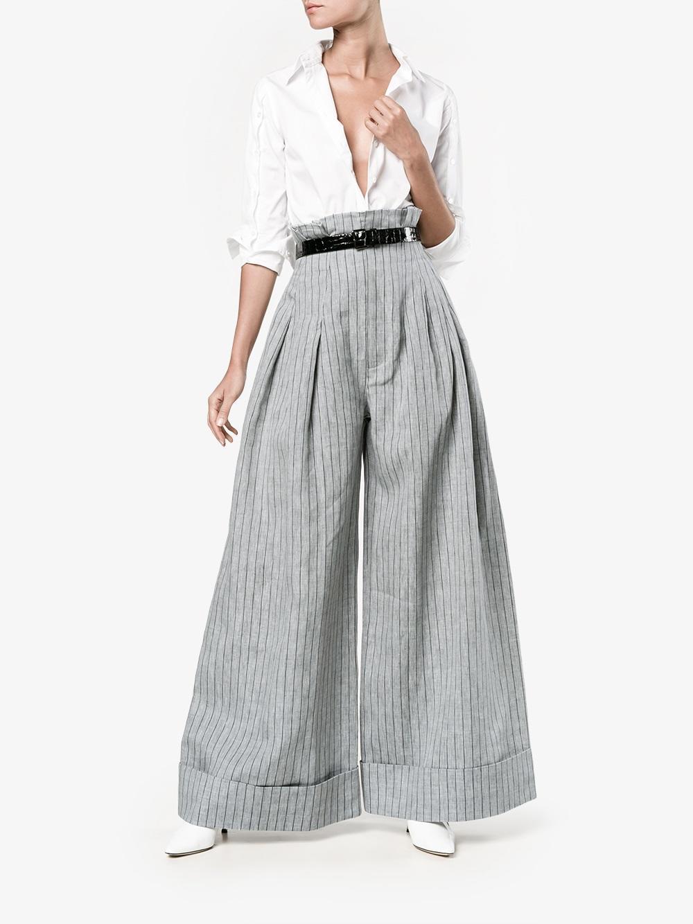 pinstripe palazzo pants