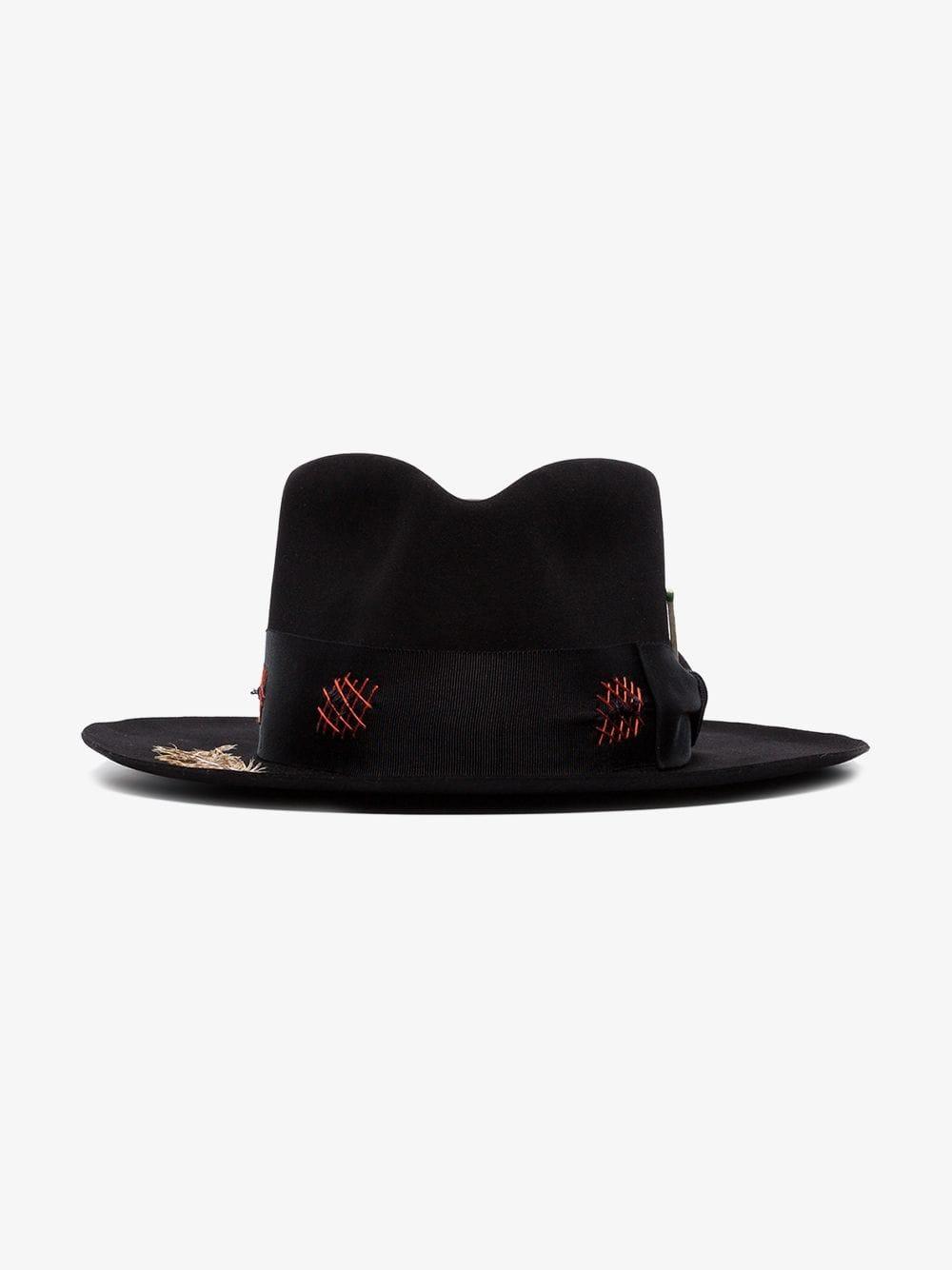 Nick Fouquet Black Ladron Stitch Embroidered Fur Hat in Black for Men ...