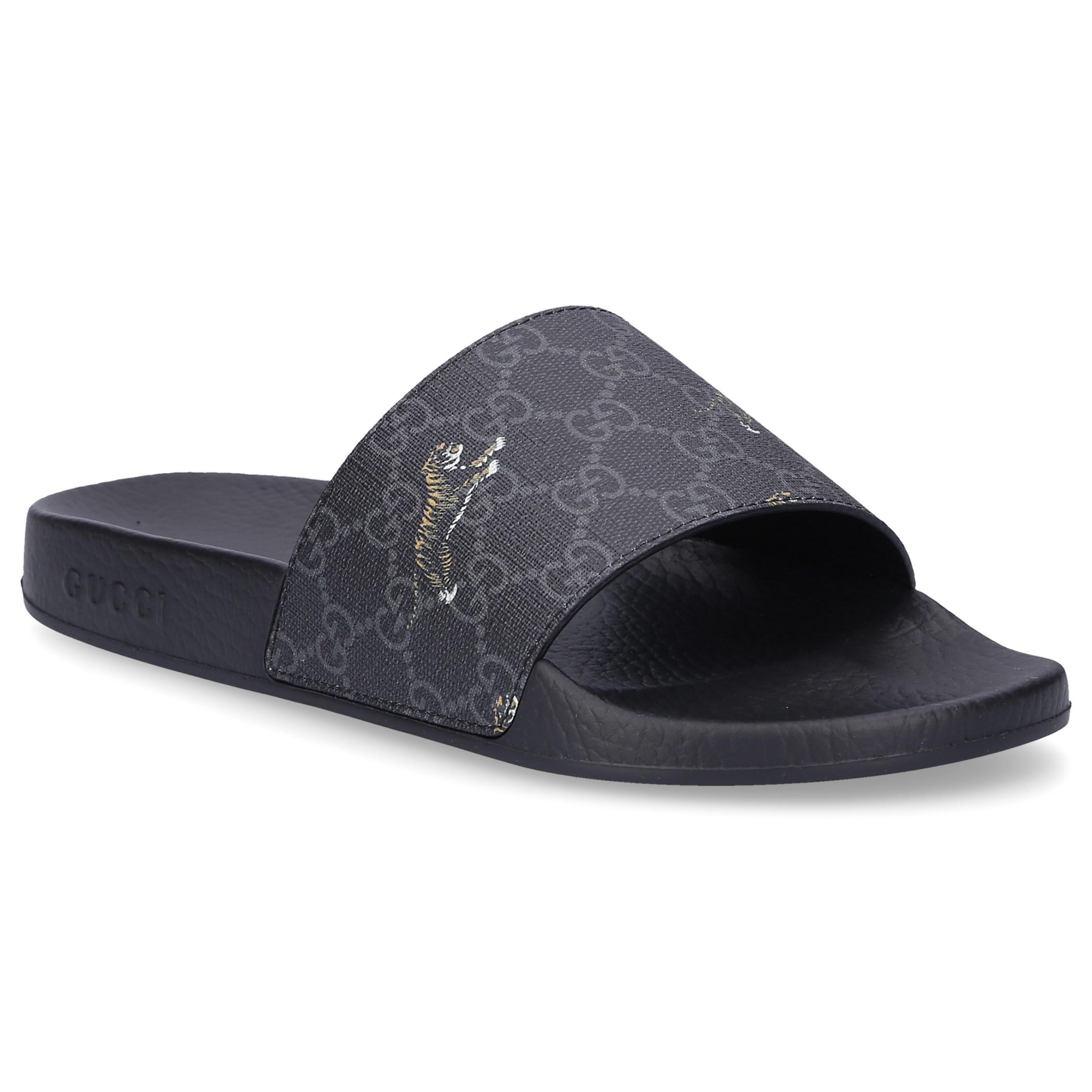 Gucci Beach Sandals Tigers Print in Gray for Men Lyst