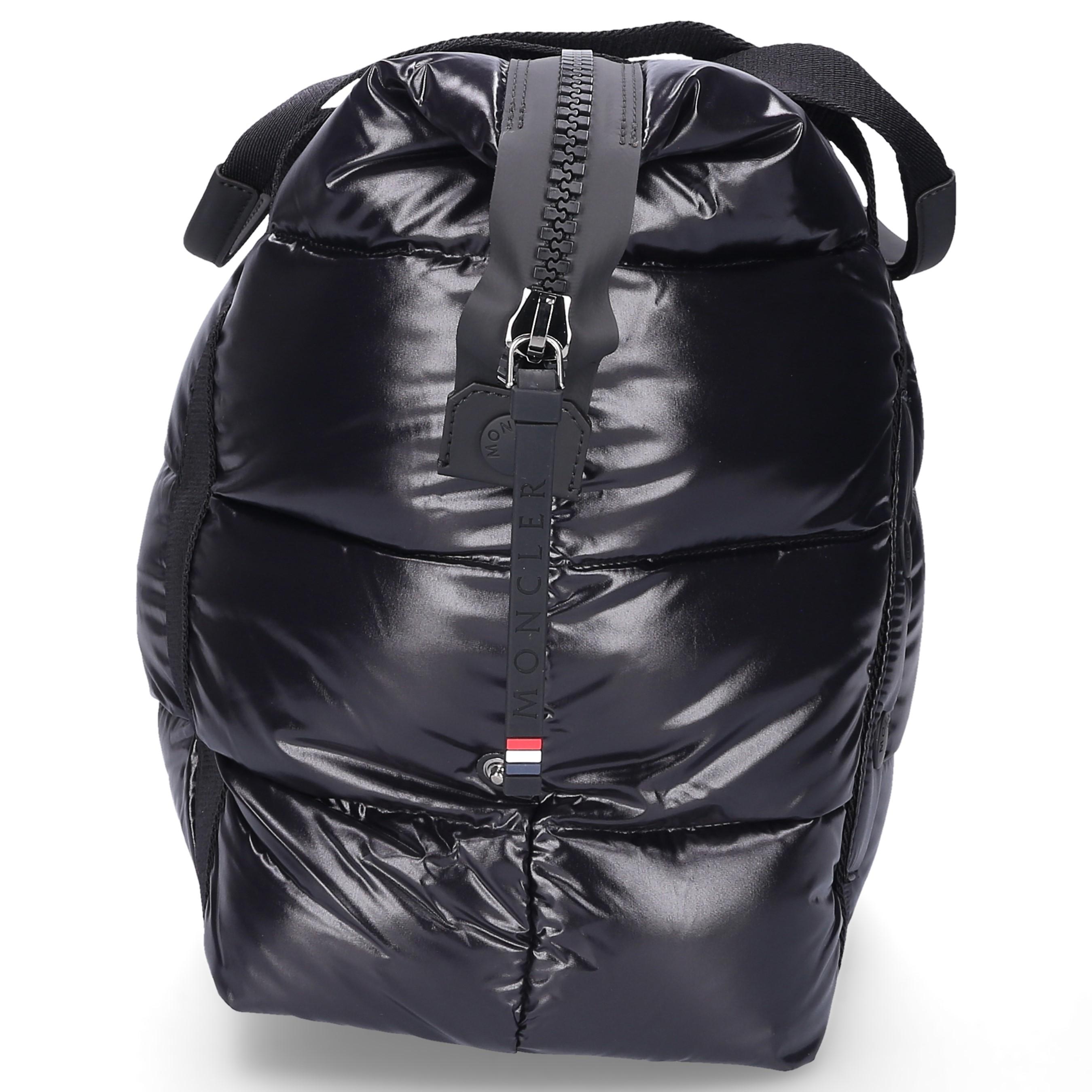 Moncler Synthetic Handbag Marne Shopping Bag Nylon Logo Black - Lyst