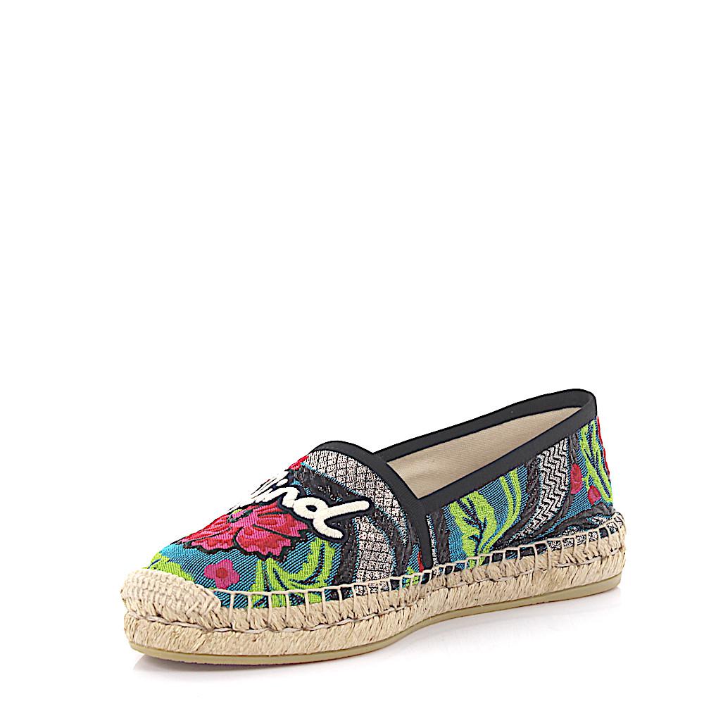 Lyst - Gucci Espadrilles Blind Embroidery Flower Pattern Blue in Blue