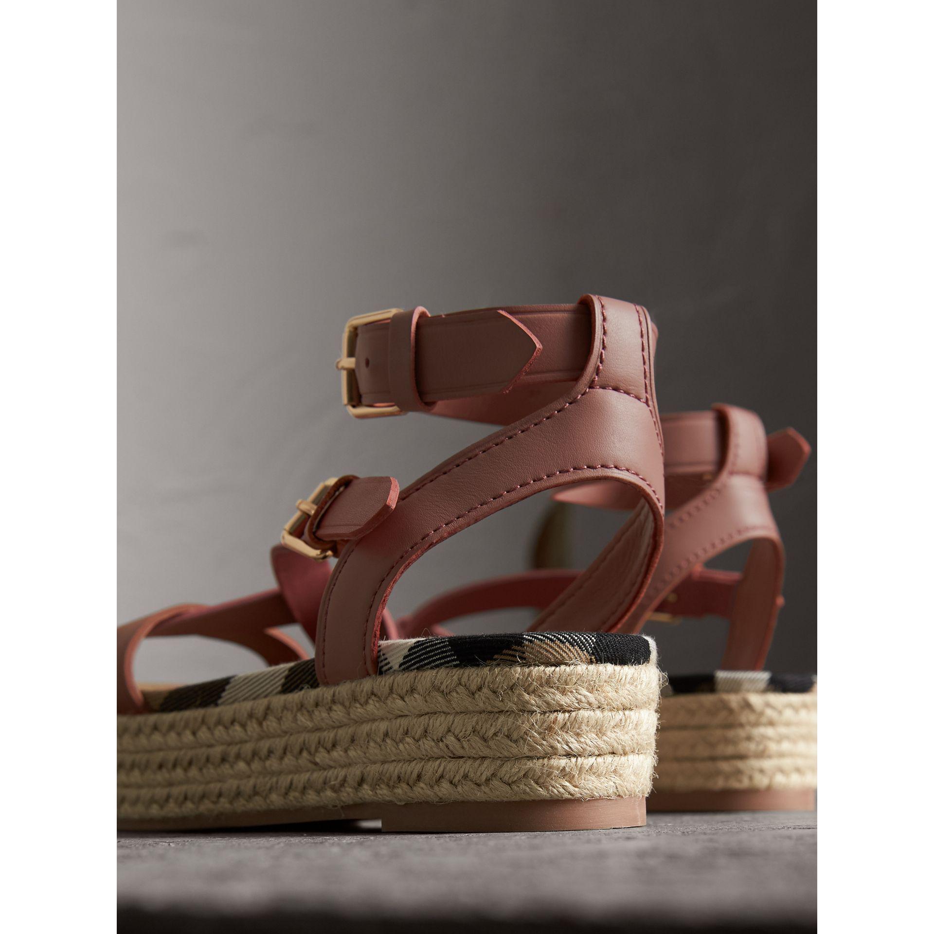pink platform espadrille sandals