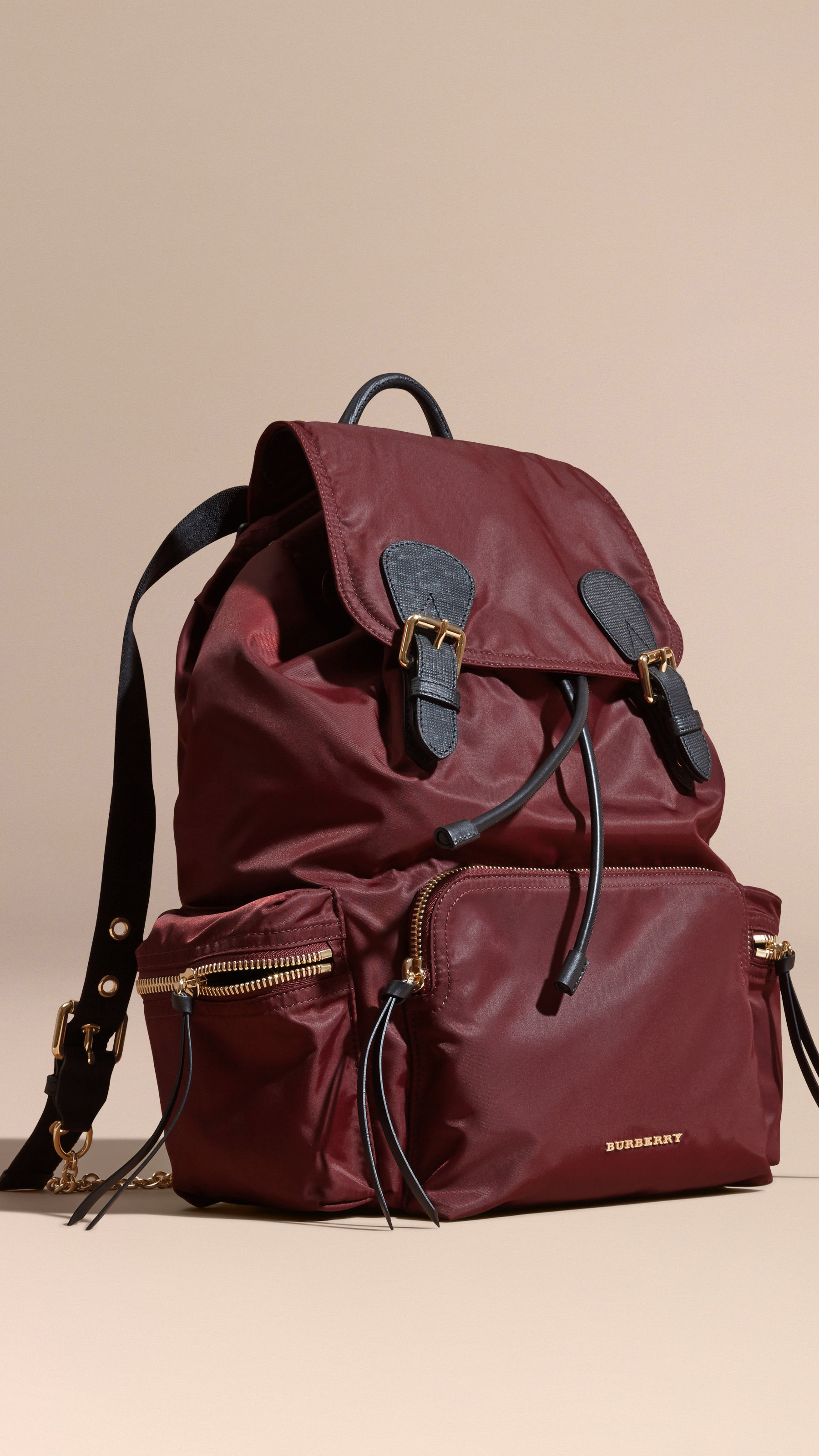 burberry leather rucksack