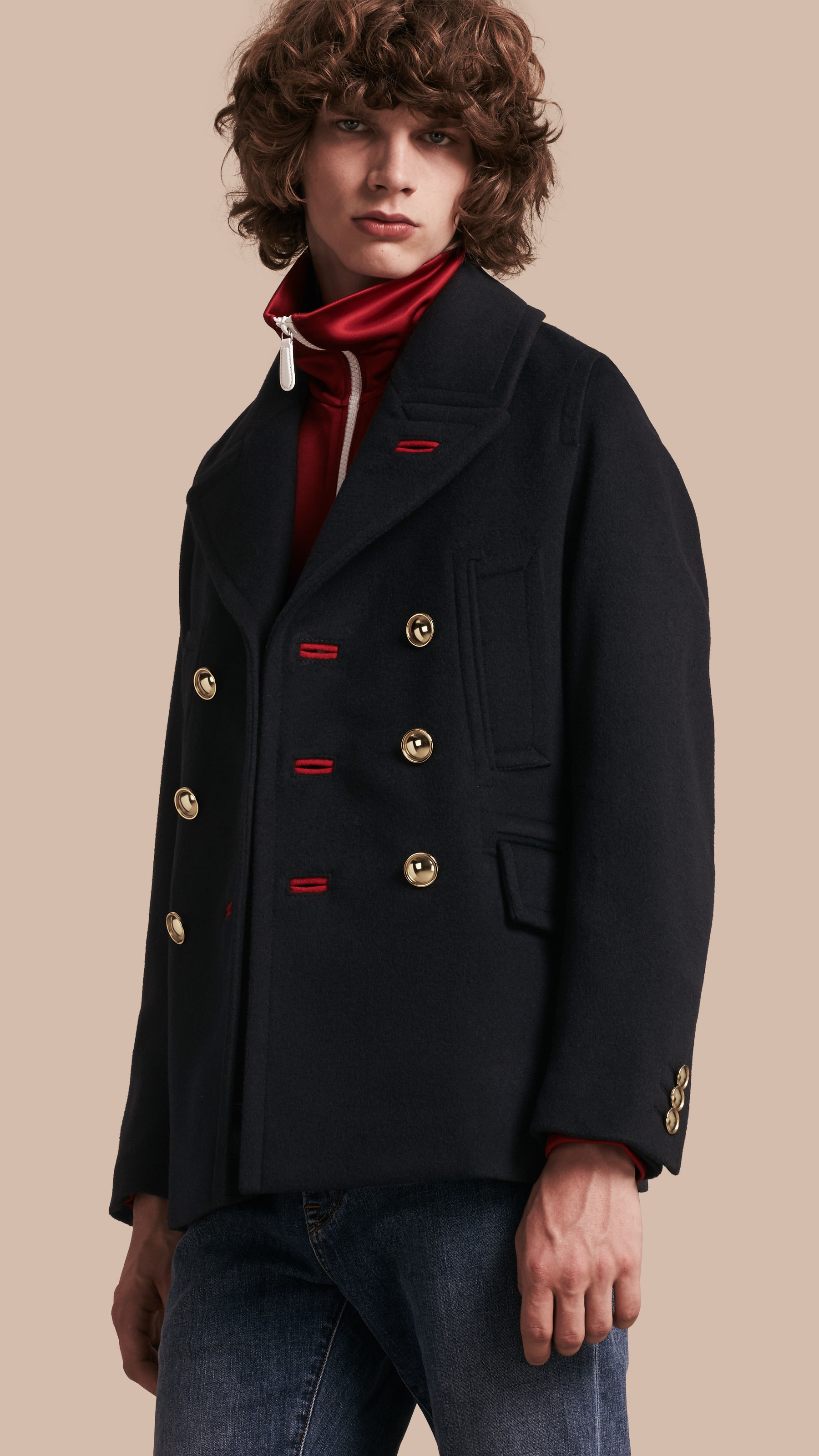 burberry military coat mens